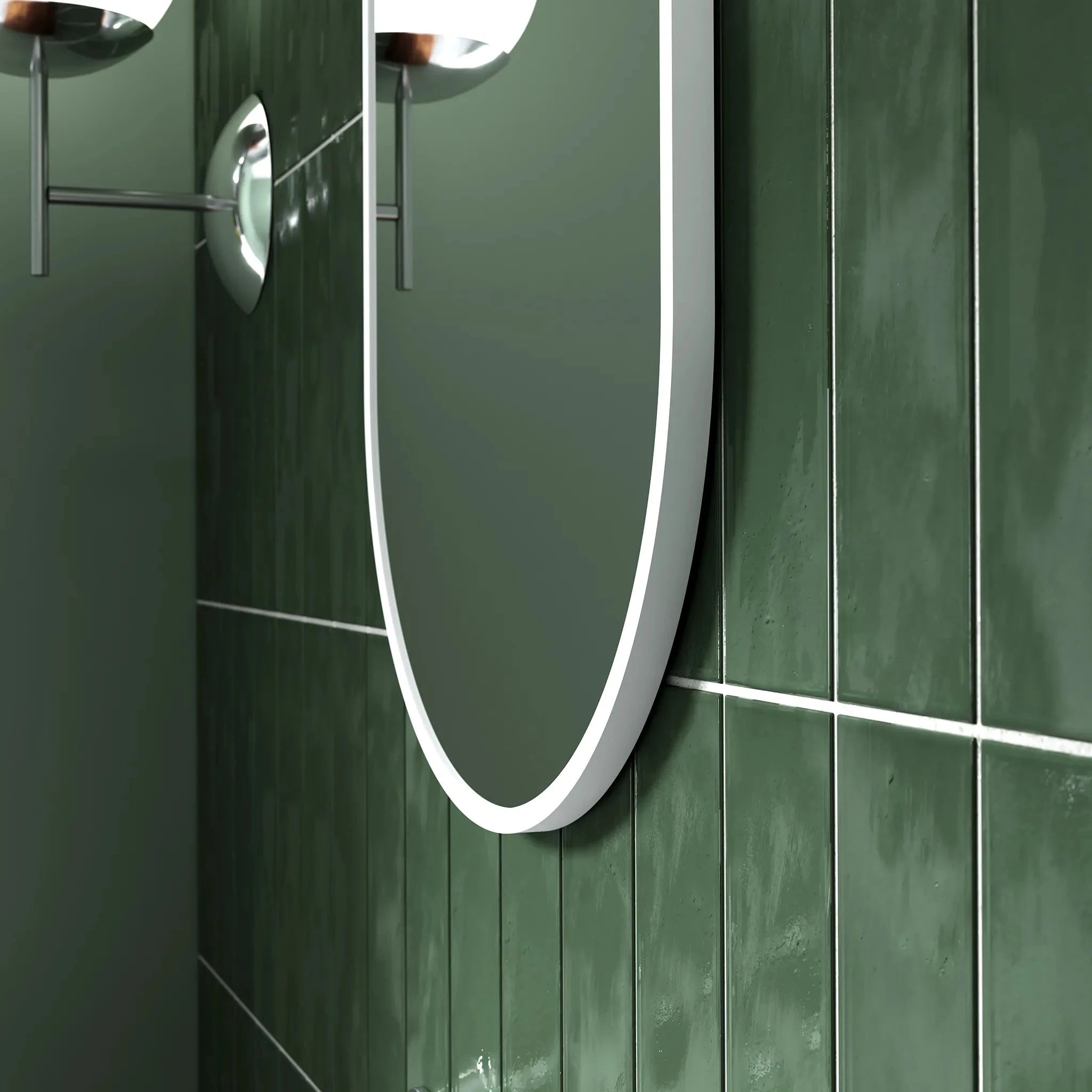 Kira Pill-Shaped Mirror #colour_white