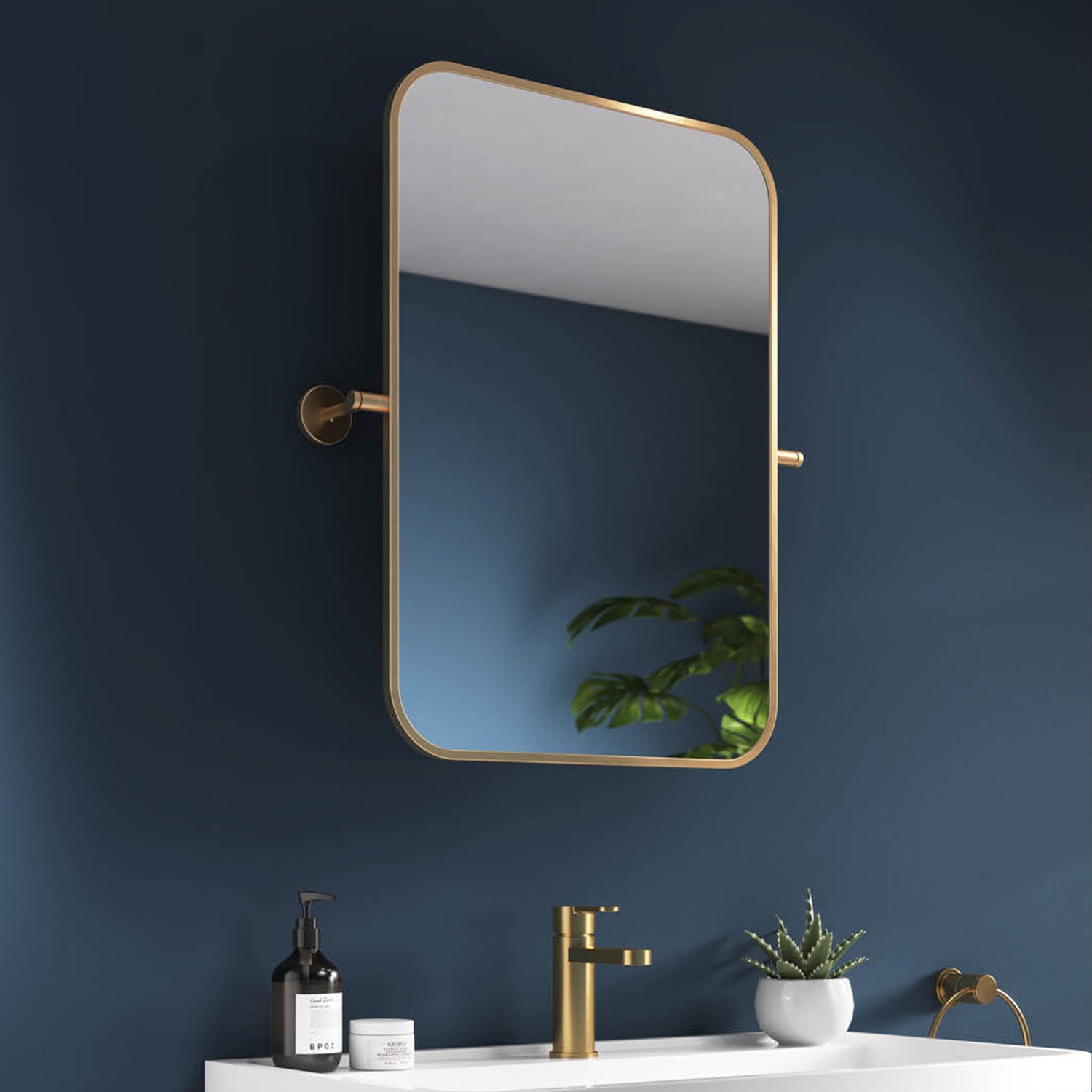 Axel Tilting Swing Mirror #colour_brass