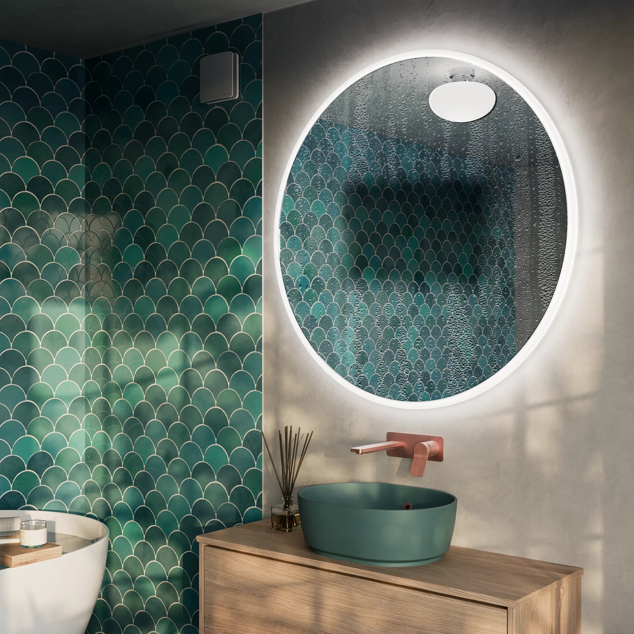 Clarity Round LED Bathroom Mirror #size_1000mm