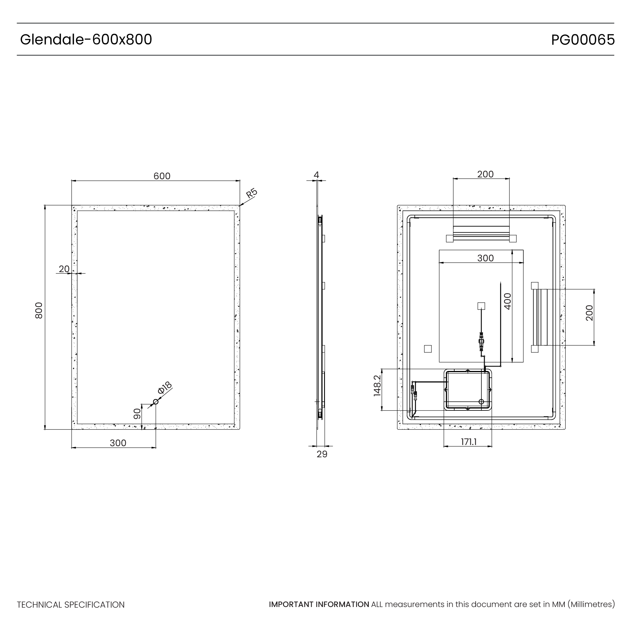 Glendale LED Bathroom Mirror #size_600mm-x-800mm