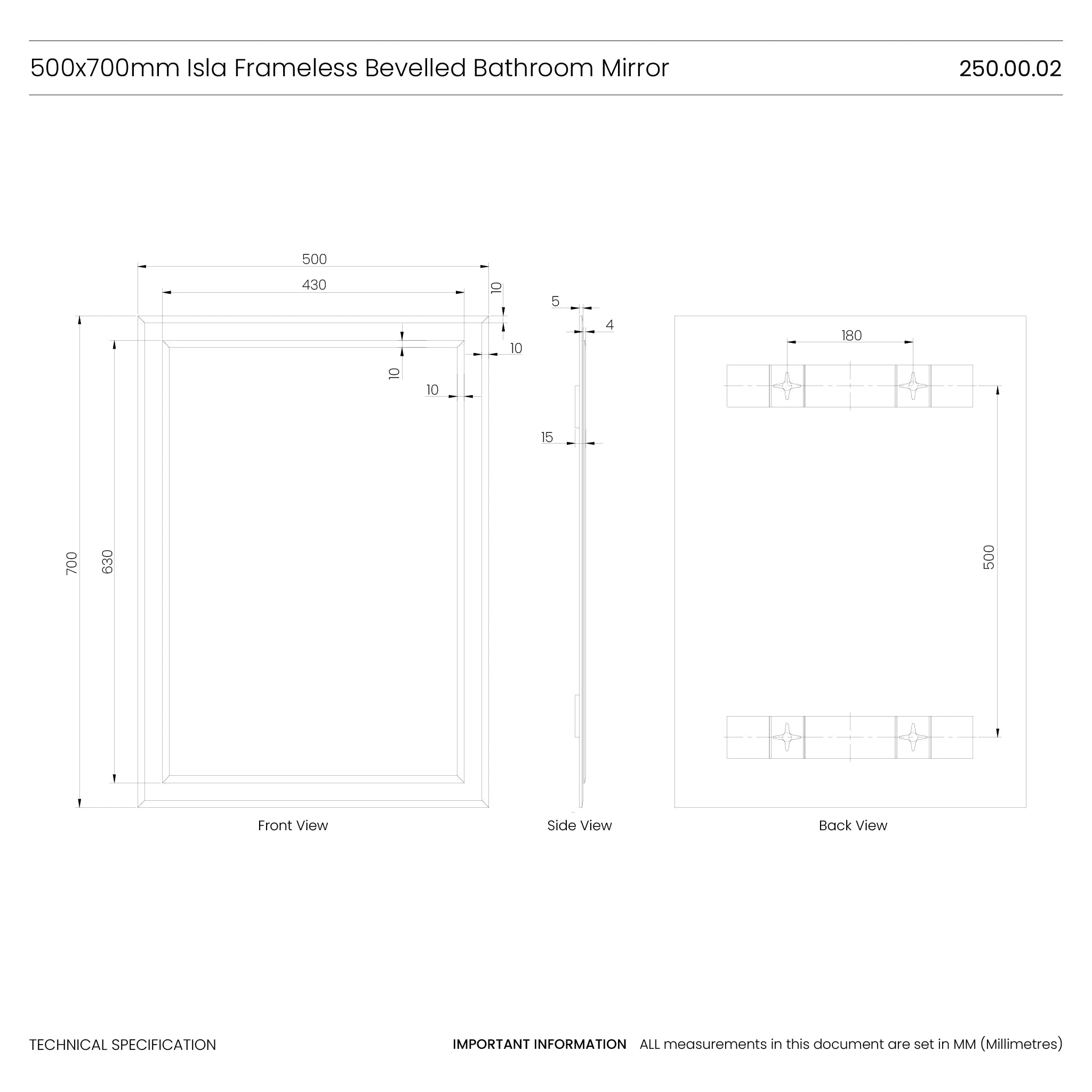 Isla Dual Bevelled Mirror #size_500mm-x-700mm