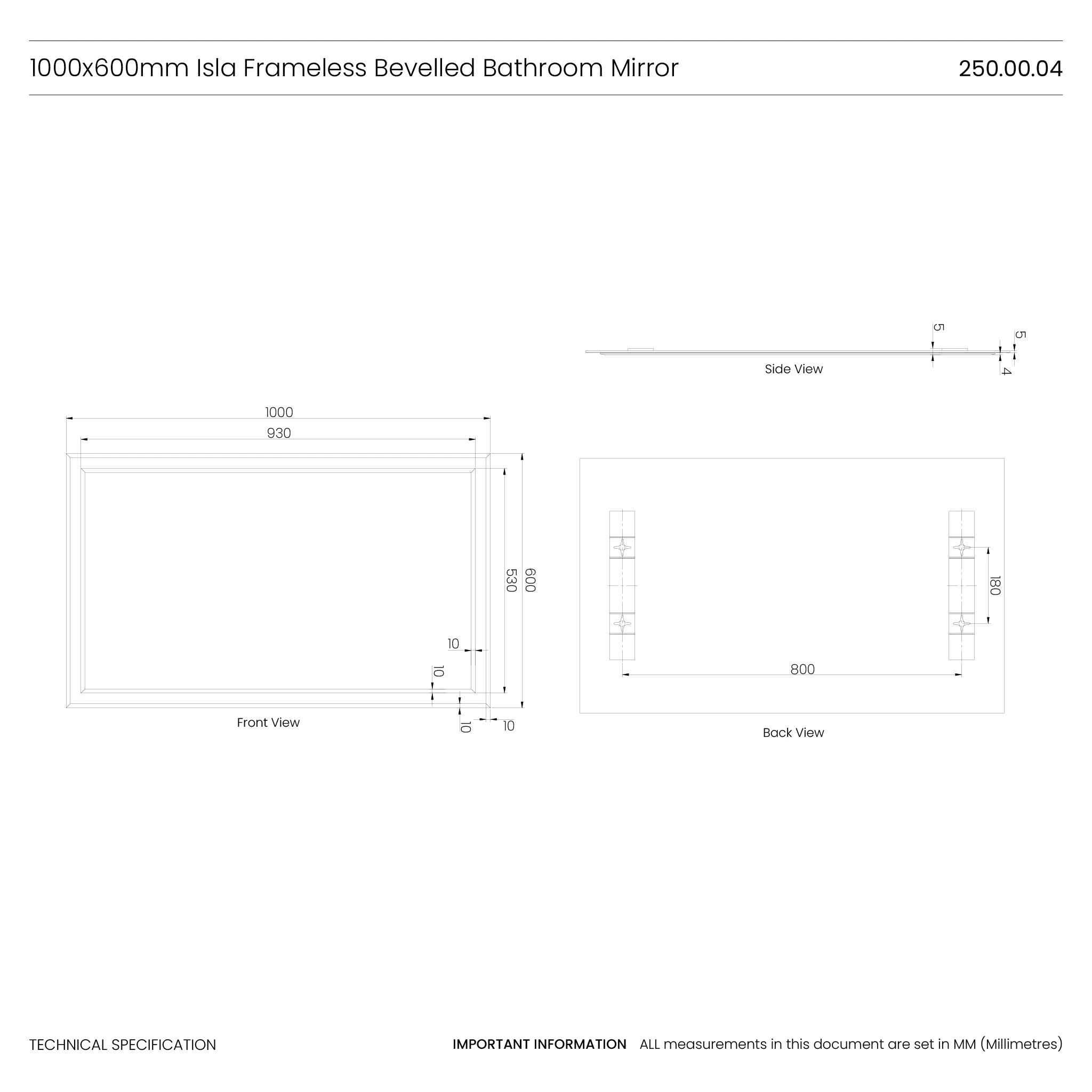 Isla Dual Bevelled Mirror #size_1000mm-x-600mm