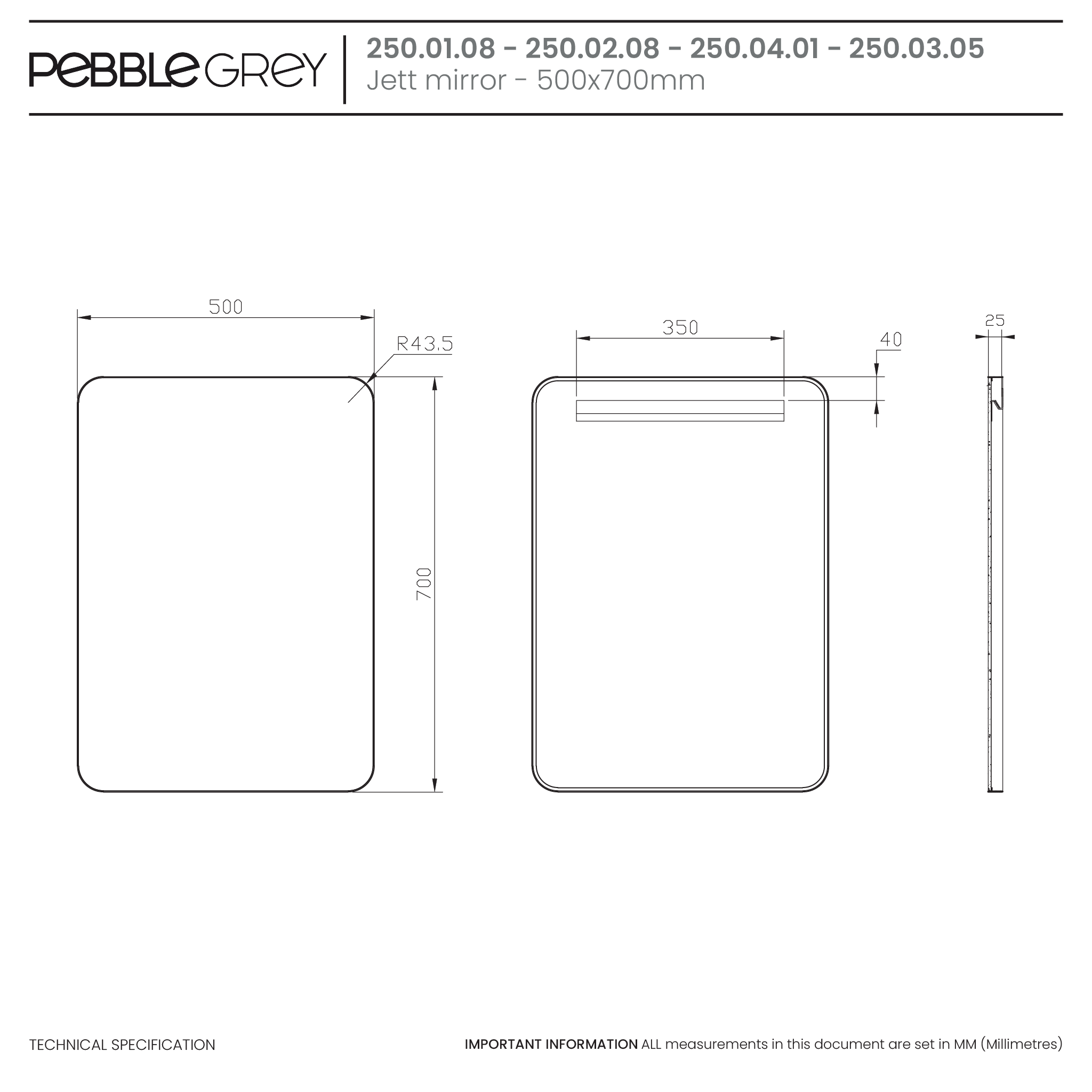 Jett Slim Frame Mirror