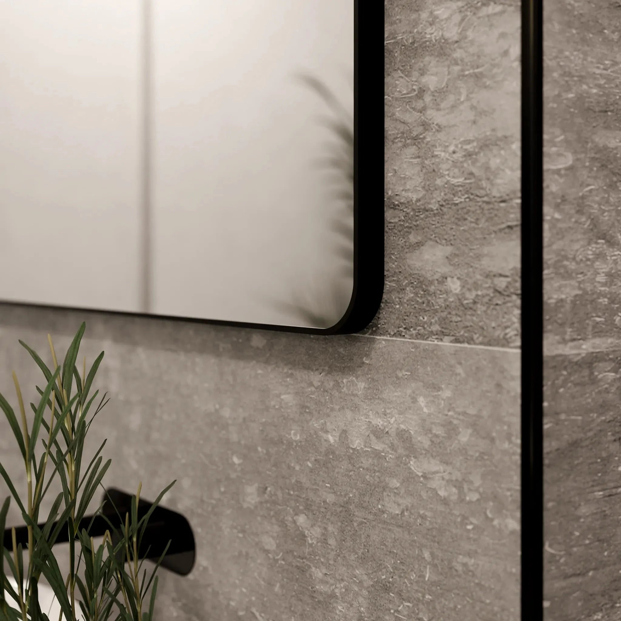 Jett Slim Frame Mirror #colour_black