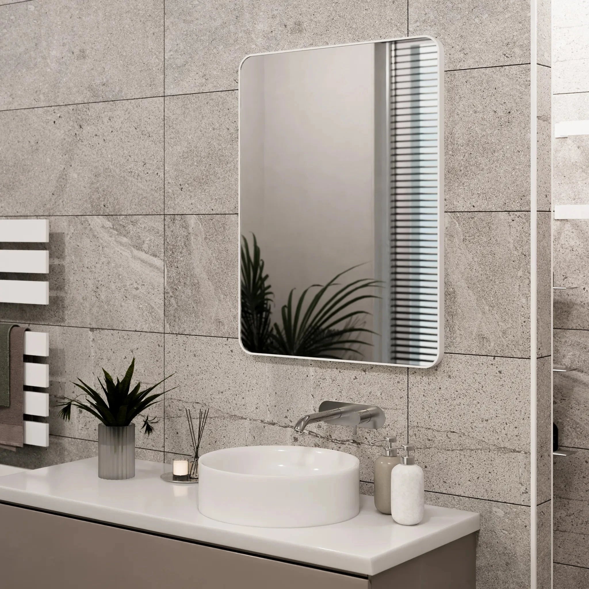 Jett Slim Frame Mirror #colour_white