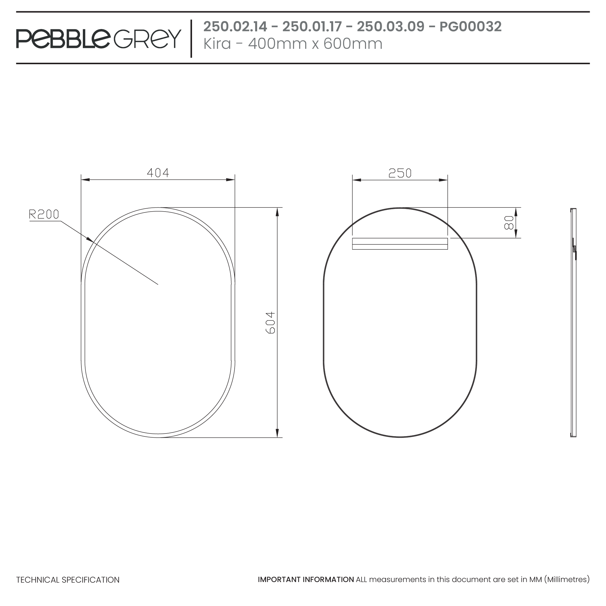 Kira Pill-Shaped Mirror