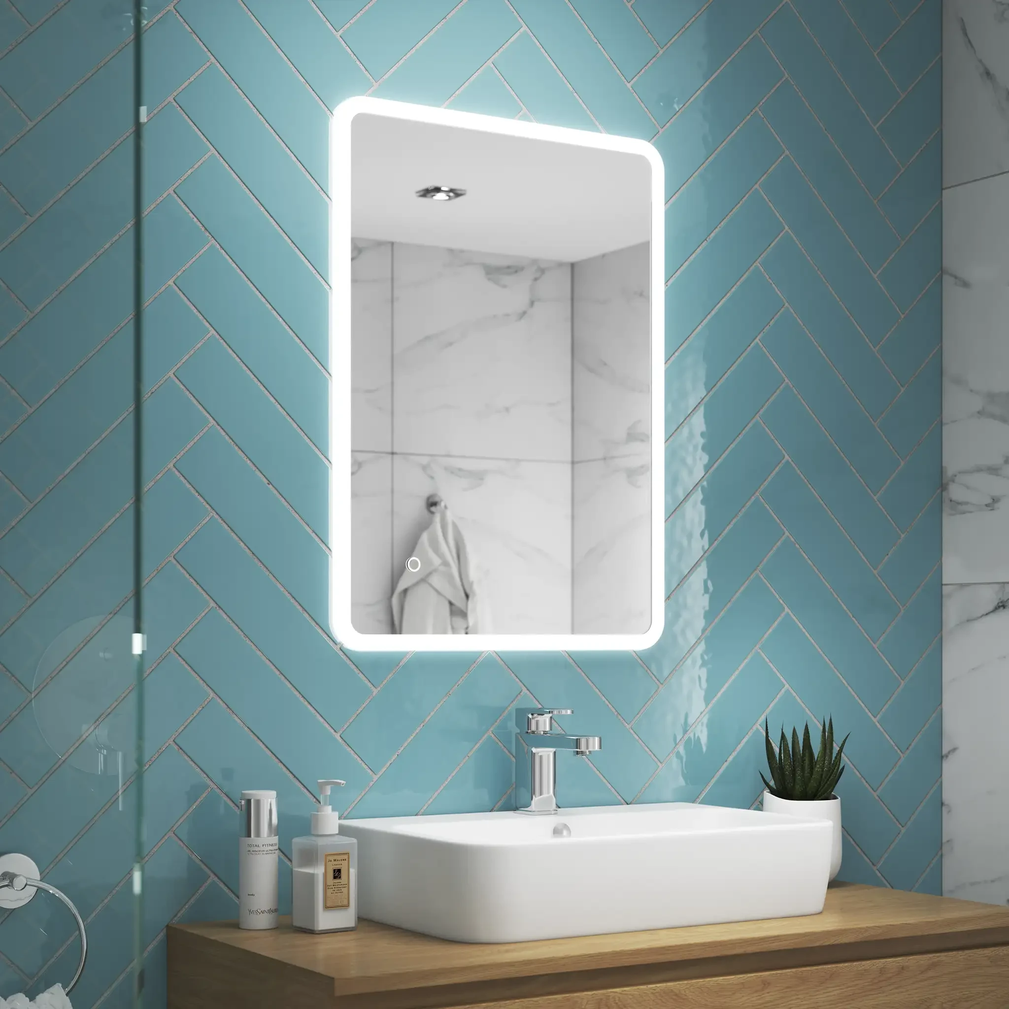 Nano Ultra-slim LED Bathroom Mirror #size_500mm-x-700mm