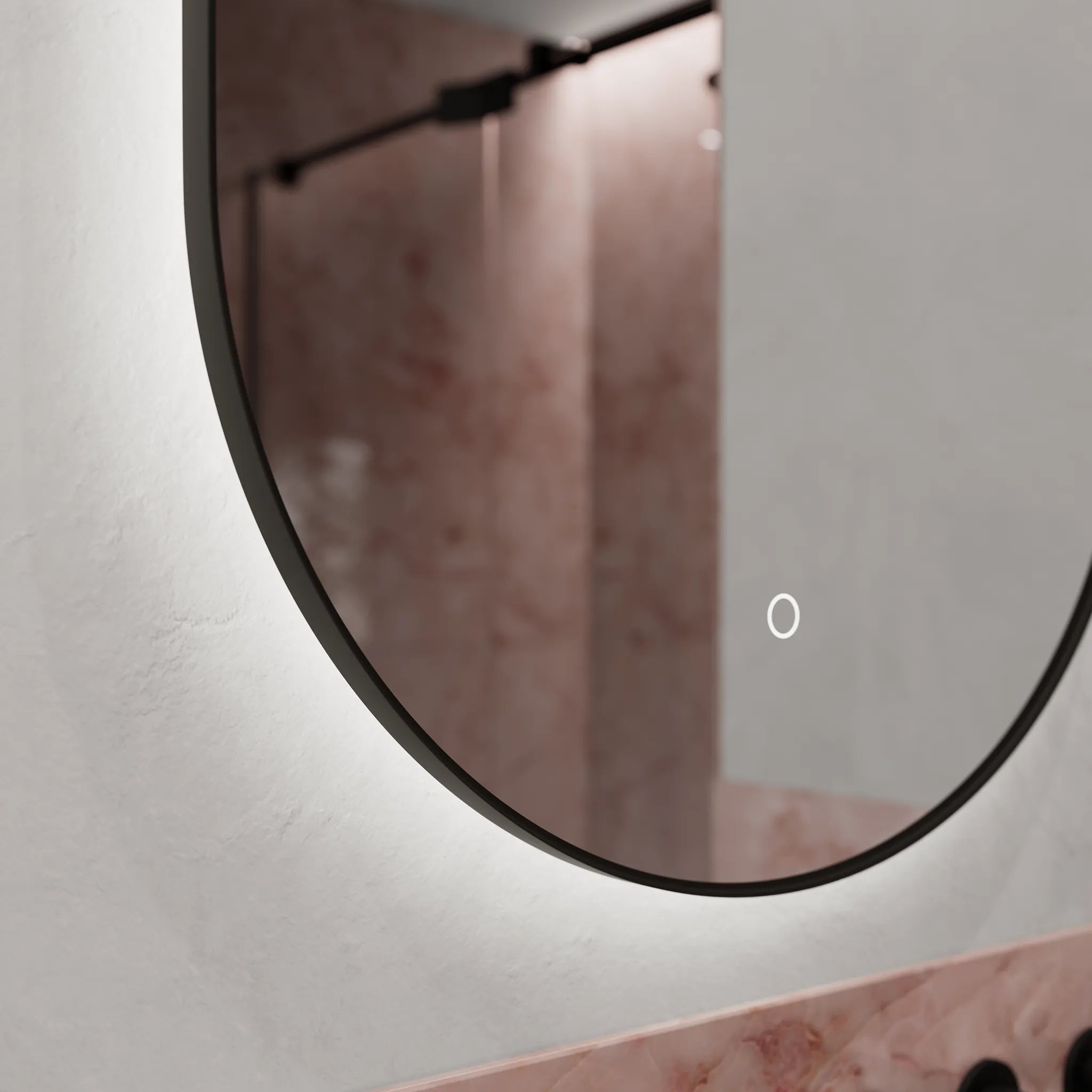 Oslo Oval LED Mirror #colour_black