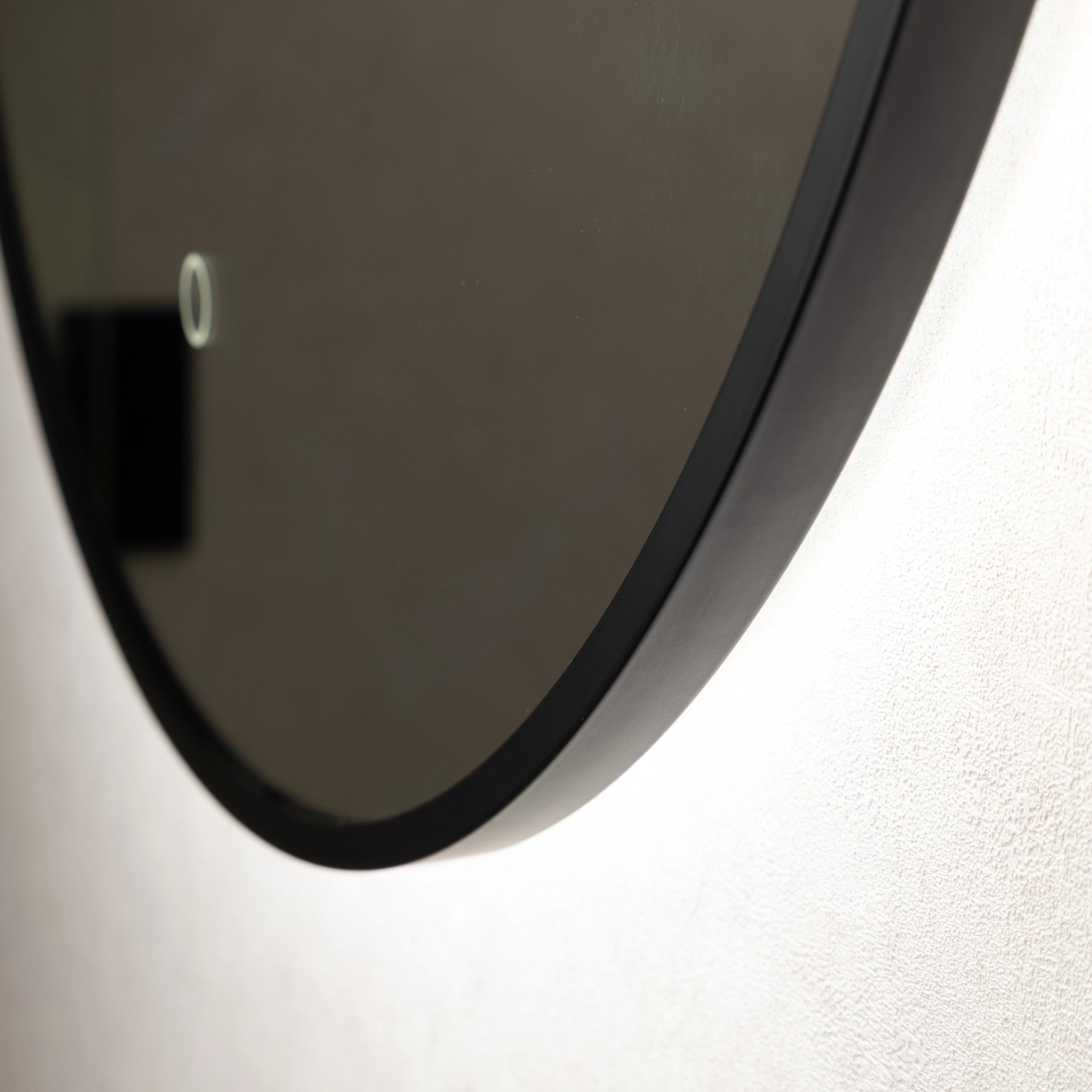 Oslo Round LED Bathroom Mirror #colour_black