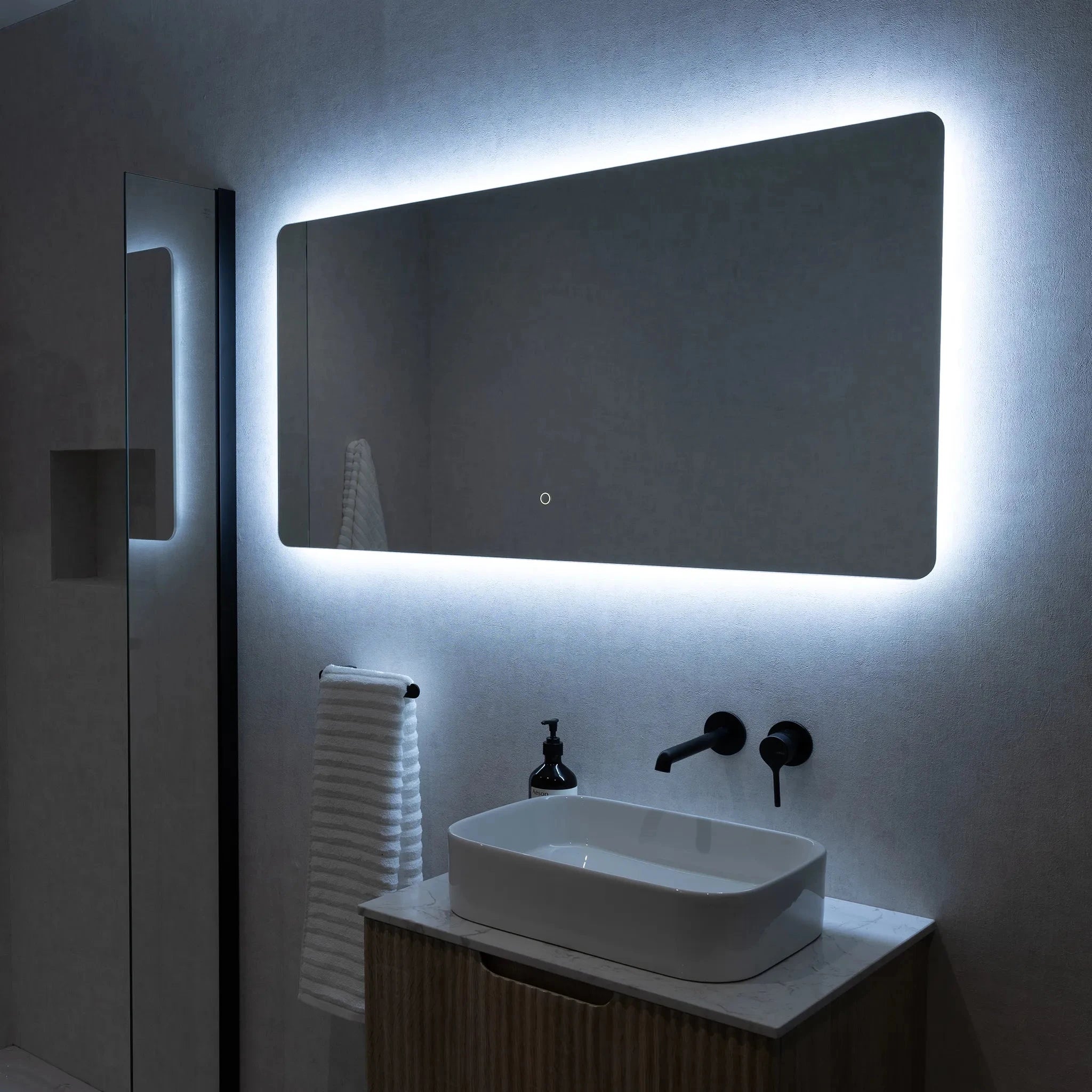 Savannah Curve Backlit LED Bathroom Mirror #size_1200mm-x-600mm
