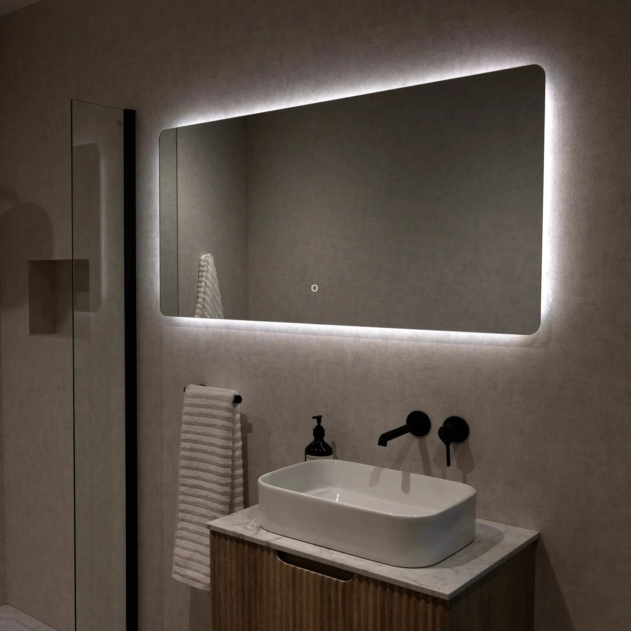 Savannah Curve Backlit LED Bathroom Mirror #size_1200mm-x-600mm