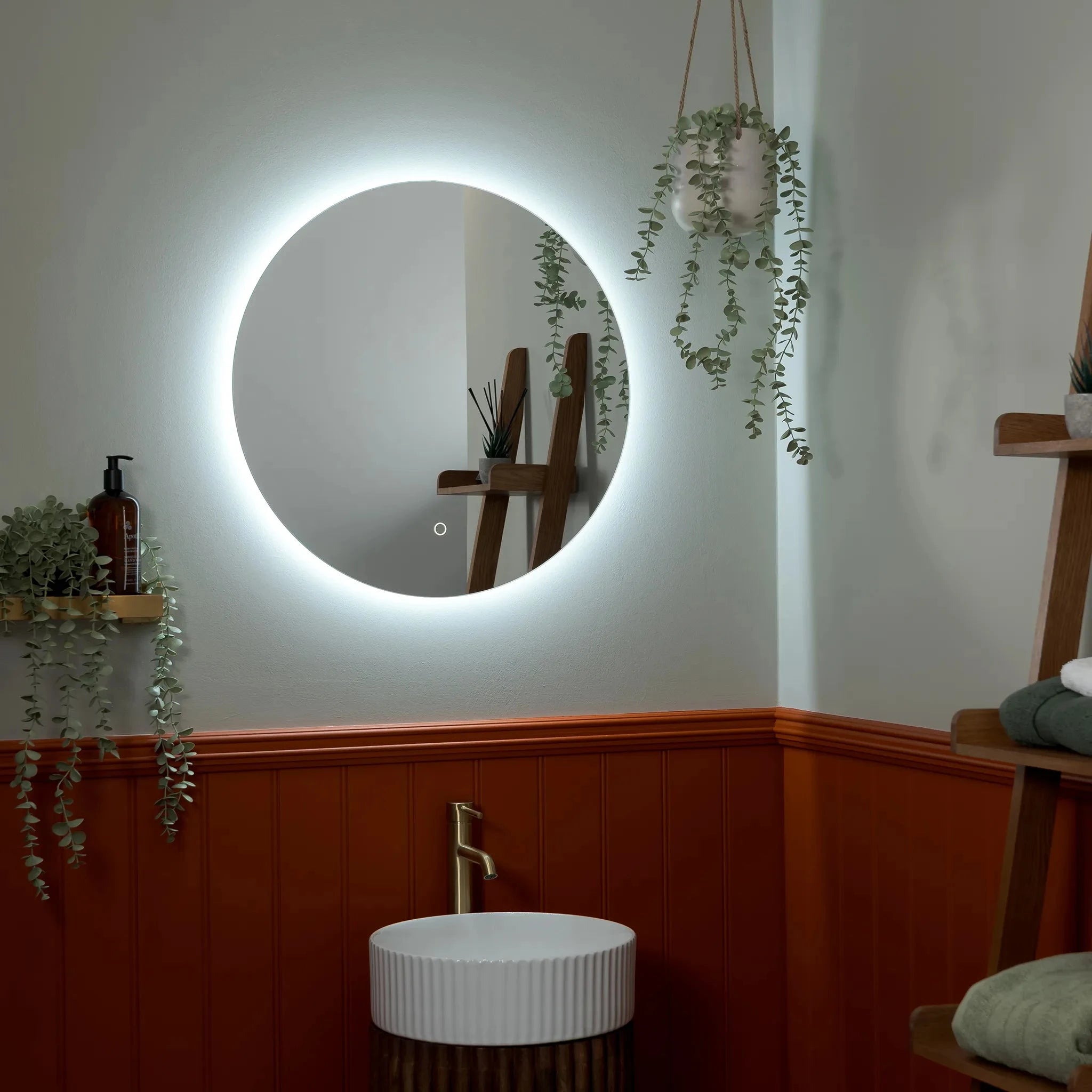 Savannah Round Backlit LED Bathroom Mirror