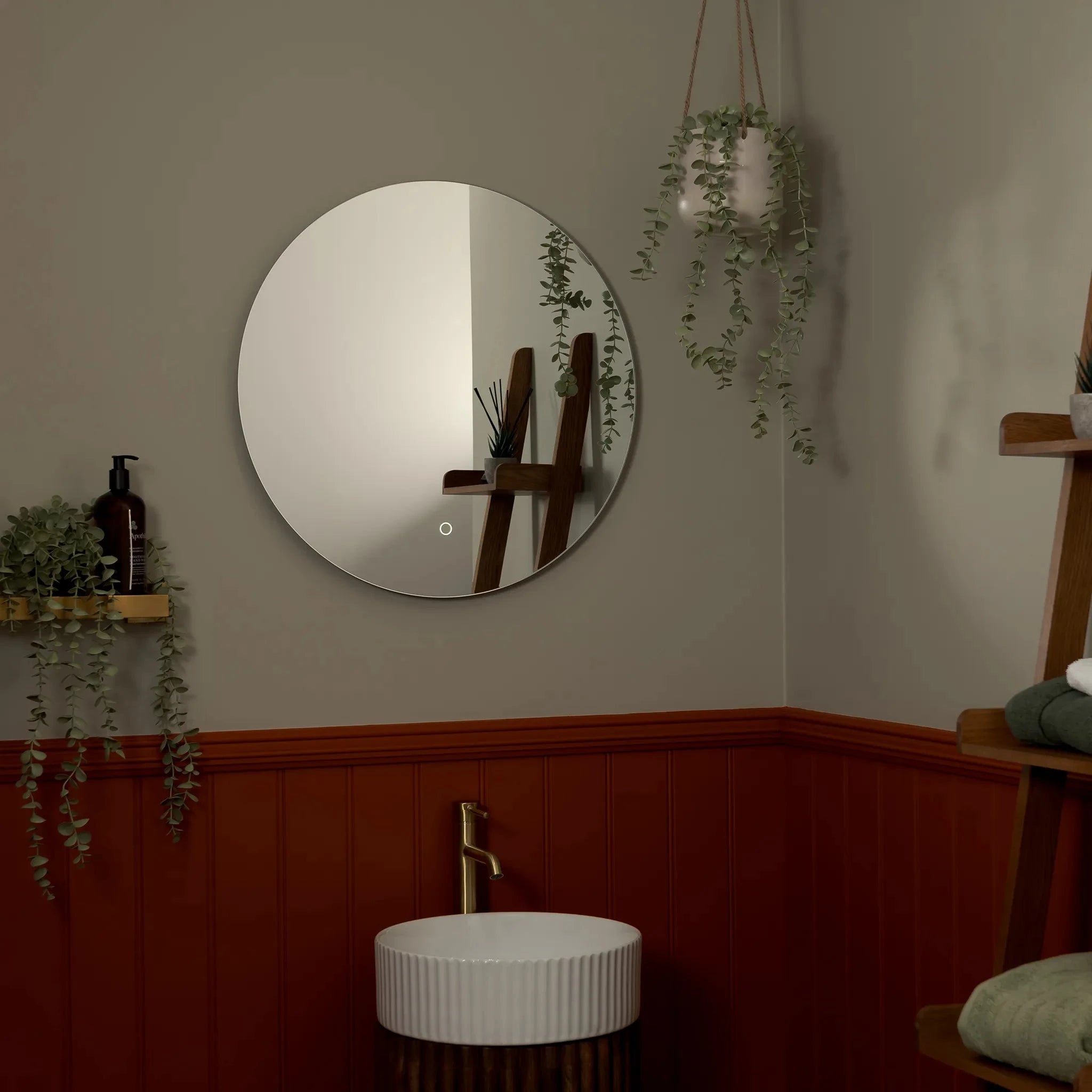 Savannah Round Backlit LED Bathroom Mirror