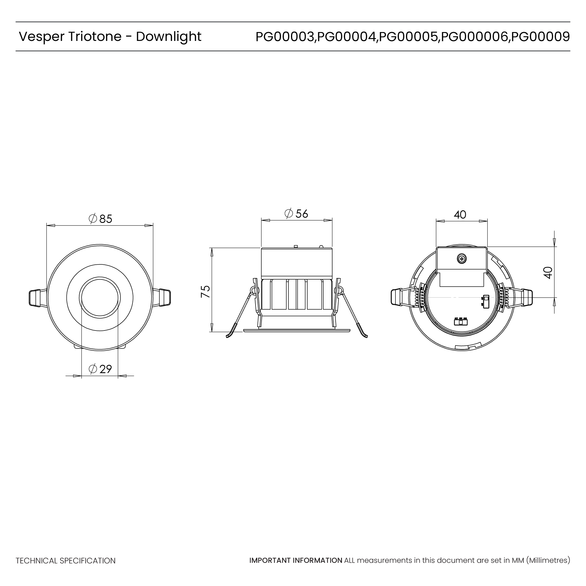 Vesper IP65 Bathroom Downlight #colour_brass