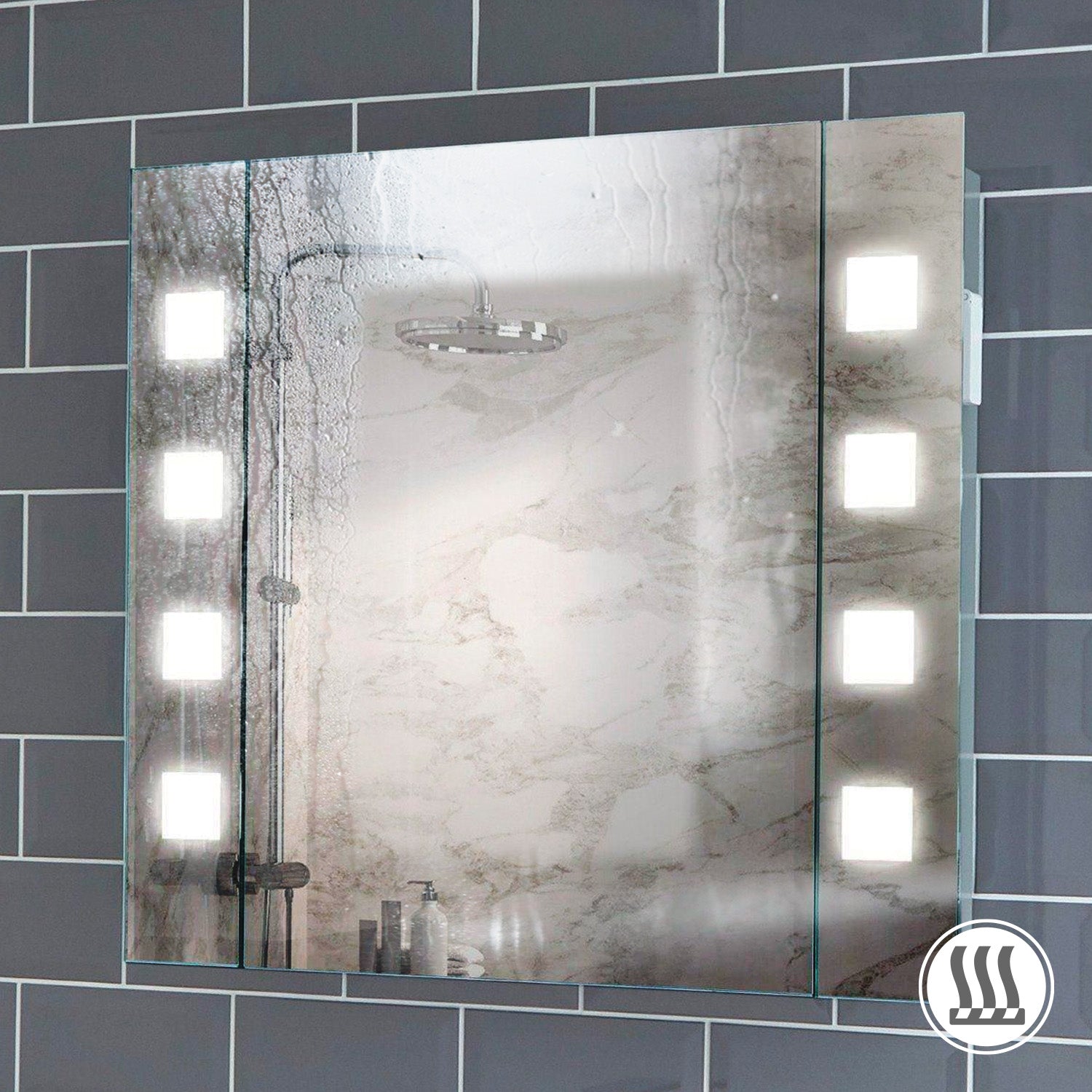 Pyrus 650x600mm LED Bathroom Mirror Cabinet