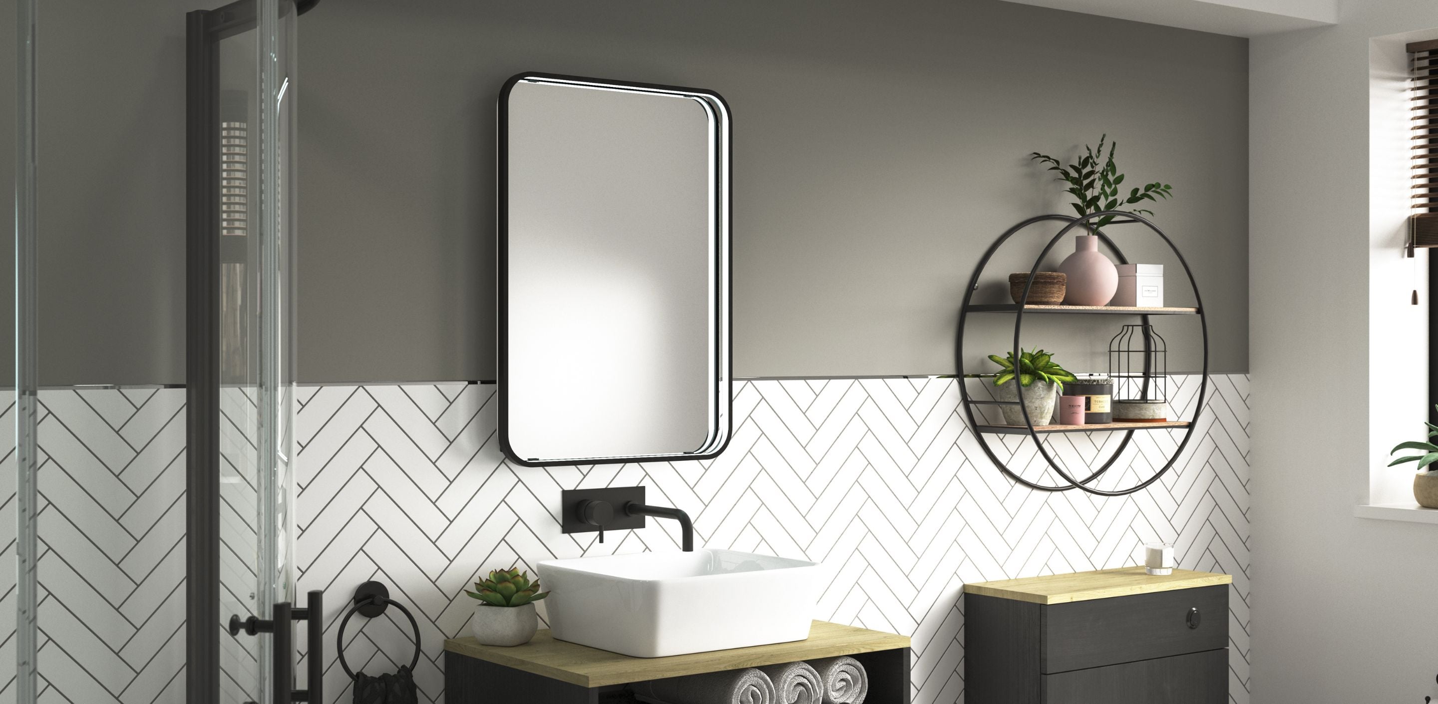 A guide to illuminated bathroom mirrors Pebble Grey