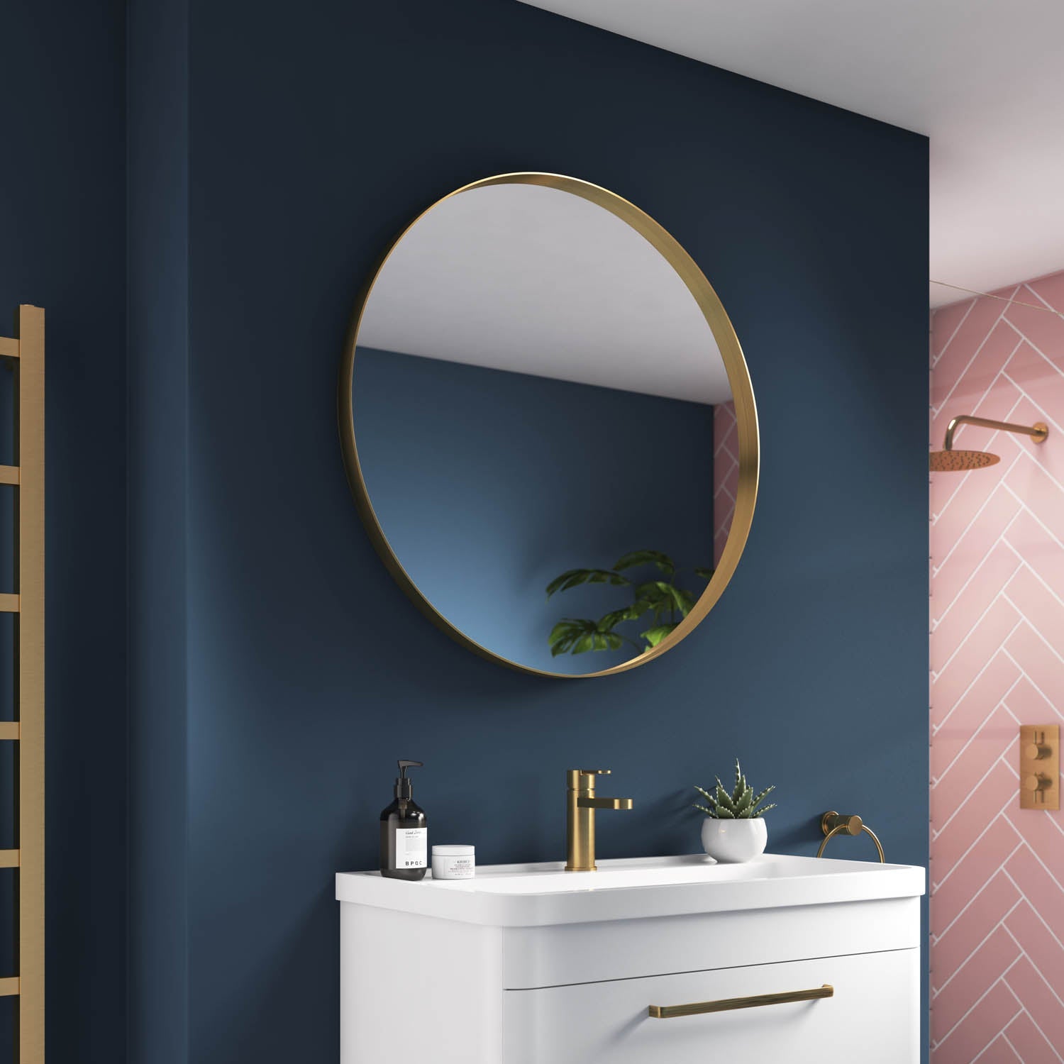 Brass Bathroom Mirror, Brushed Brass Bathroom Mirror