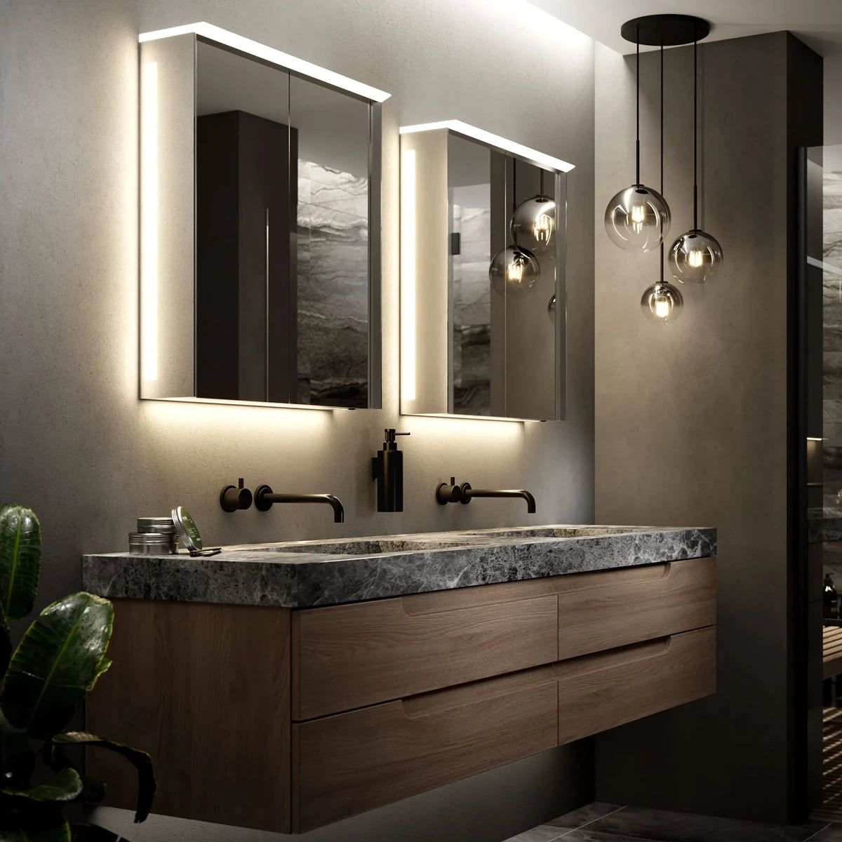 Ambient LED Bathroom Cabinets Colour Changing Cabinets Pebble Grey ambient-led-bathroom-cabinets-colour-changing-cabinets-pebble-grey