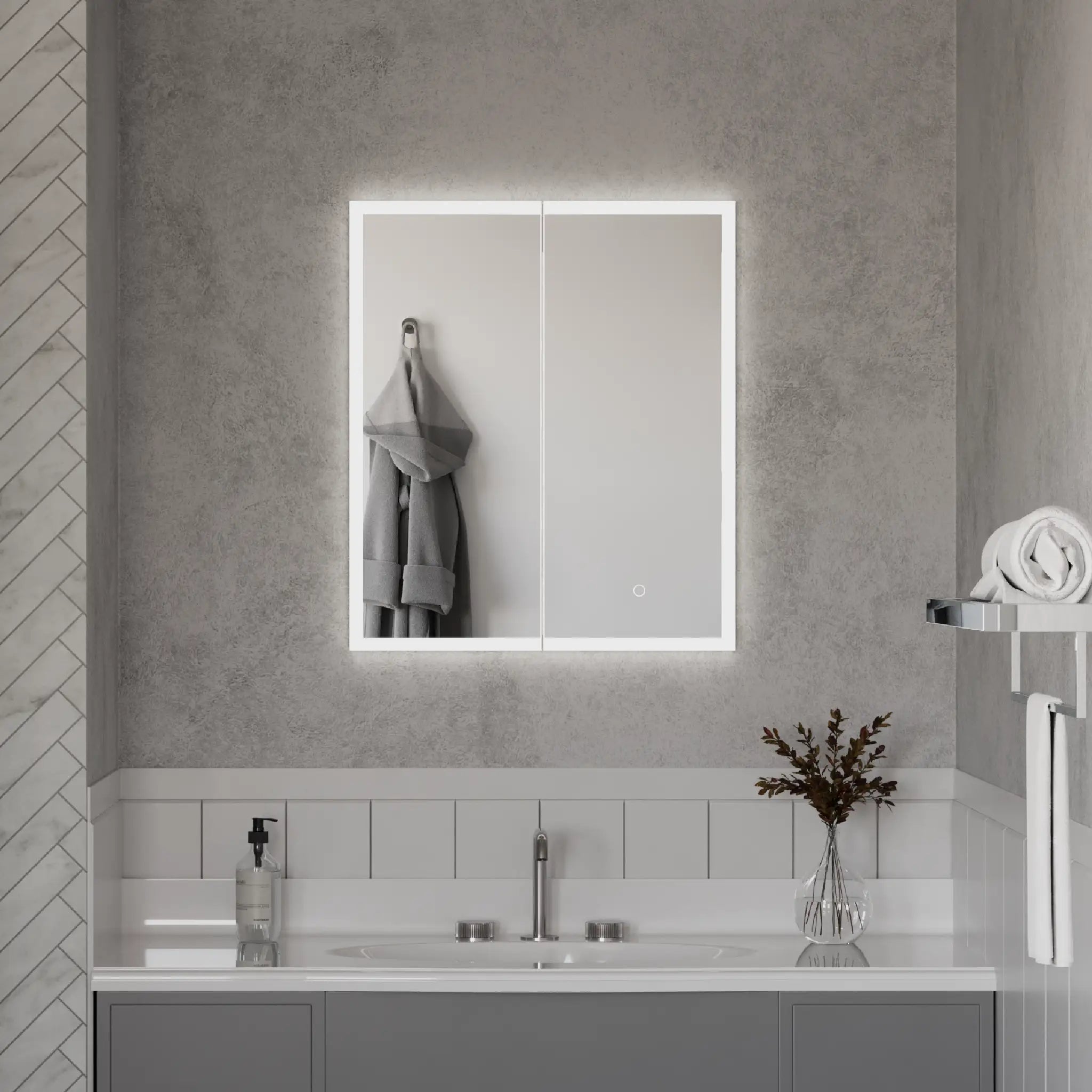 600mm x 700mm Illuminated Bathroom Cabinets