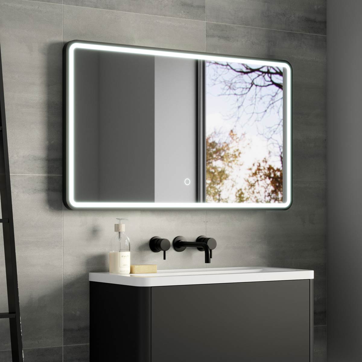 Kali Landscape LED Illuminated Mirror #colour_black