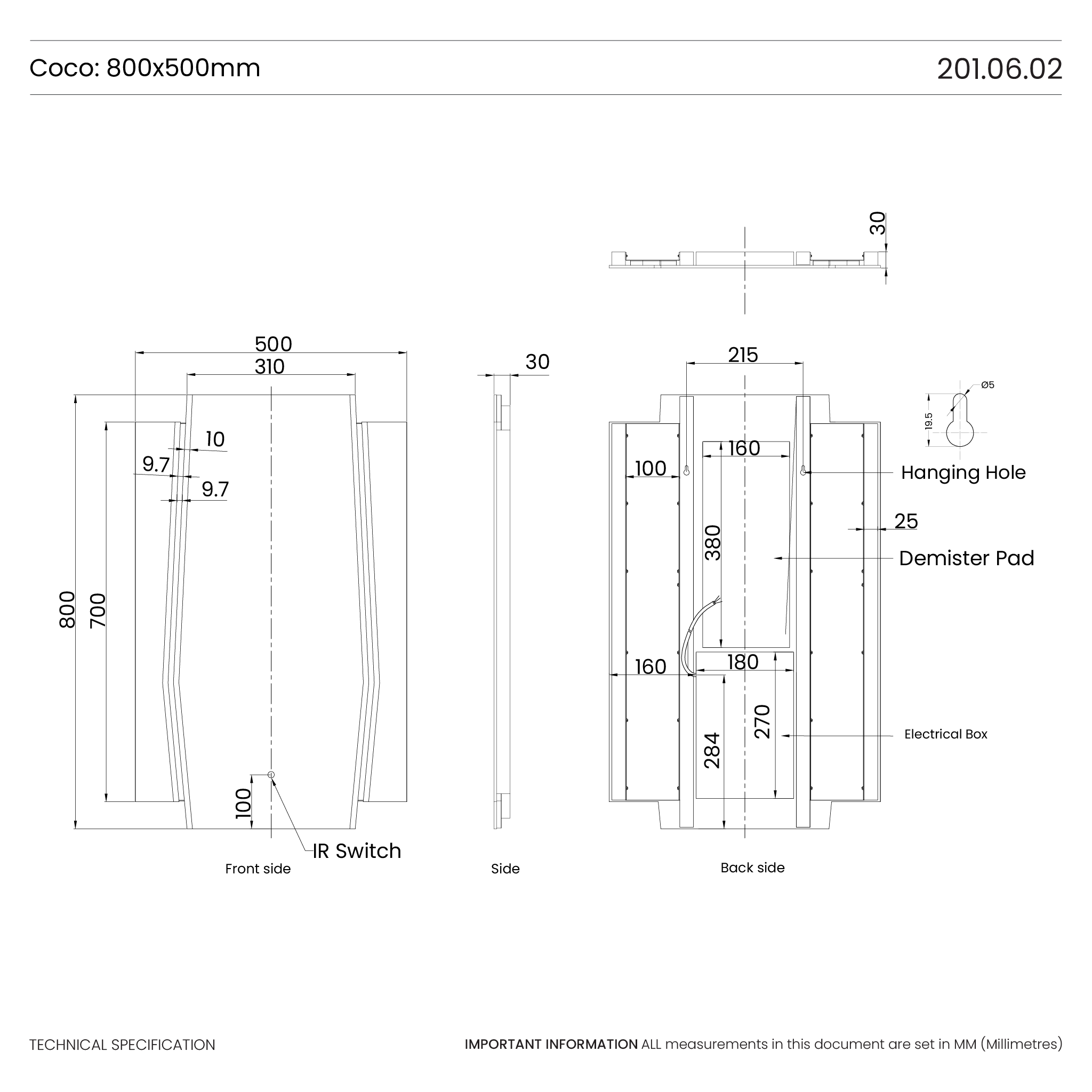 Coco LED Bathroom Mirror #size_500mm-x-800mm