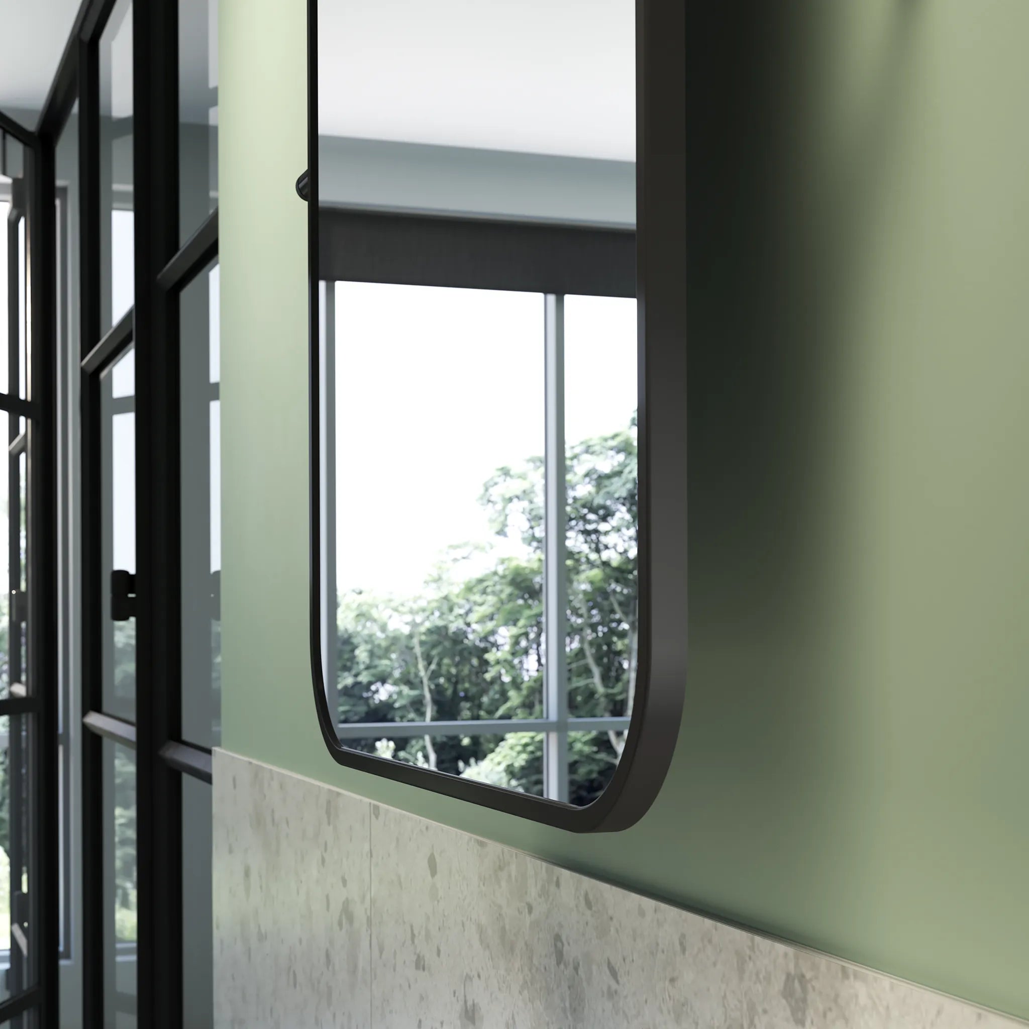 Axel Tilting Swing Mirror #colour_black