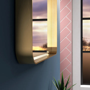 Onyx Deep Frame Mirror #colour_brass