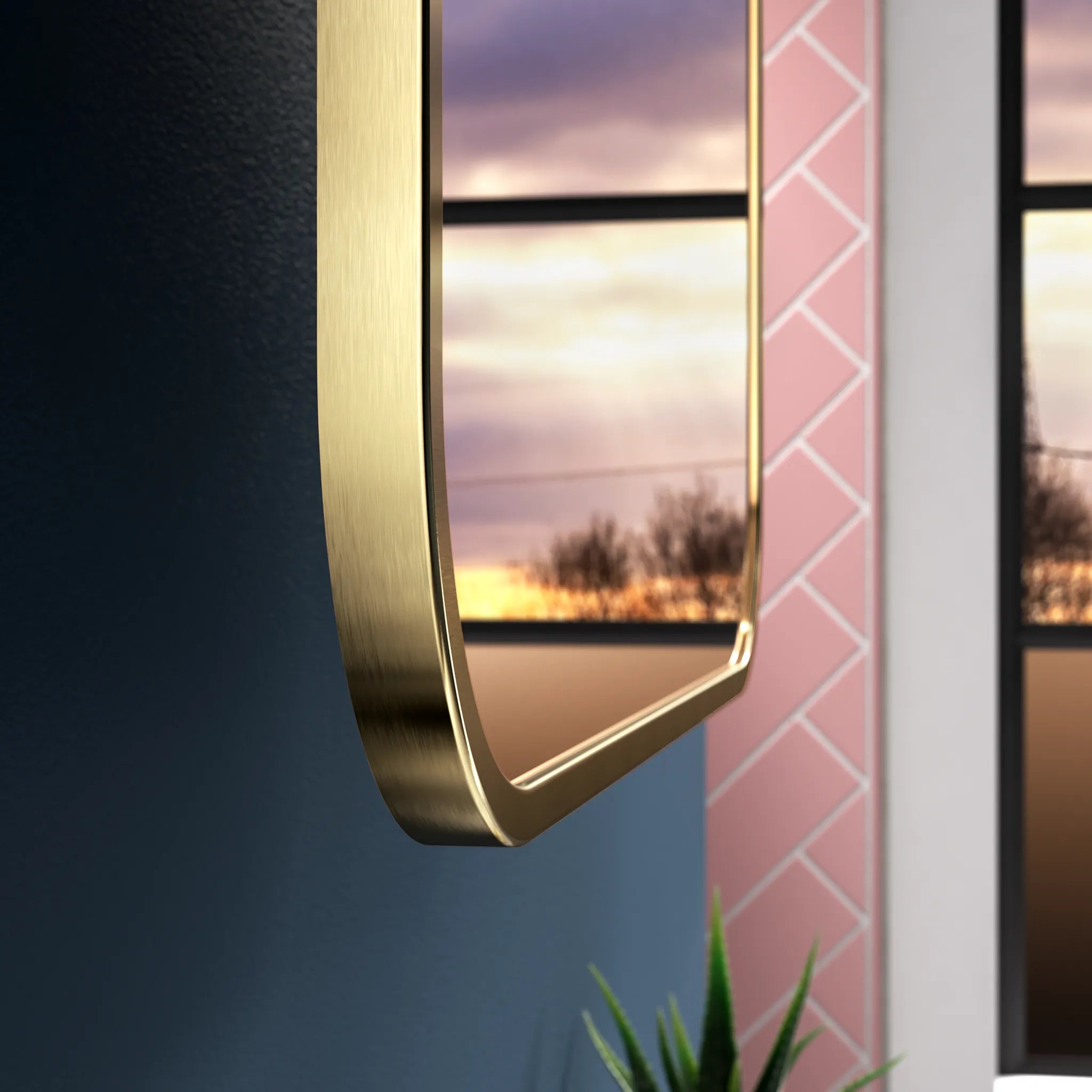 Axel Tilting Swing Mirror #colour_brass