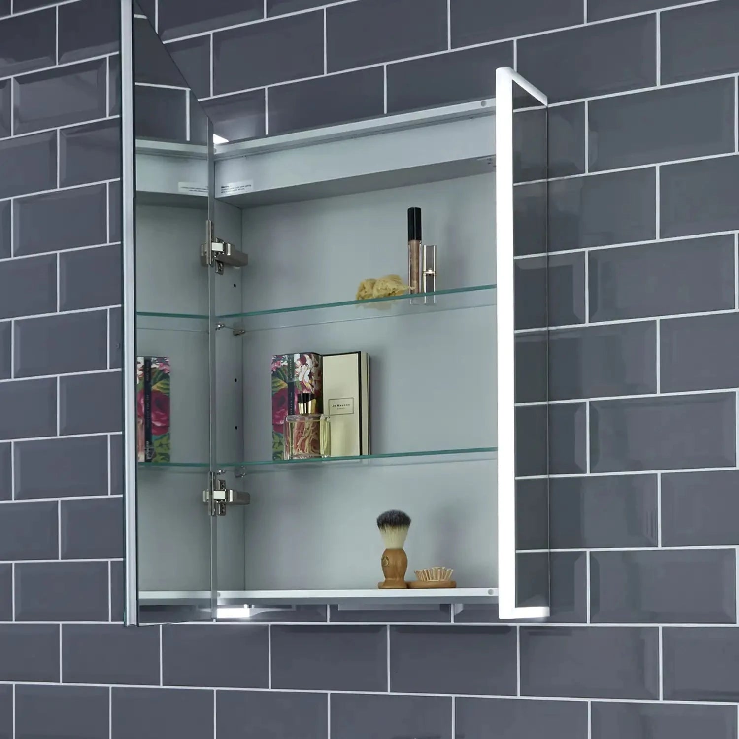 Grace LED Bathroom Mirror Pebble Grey