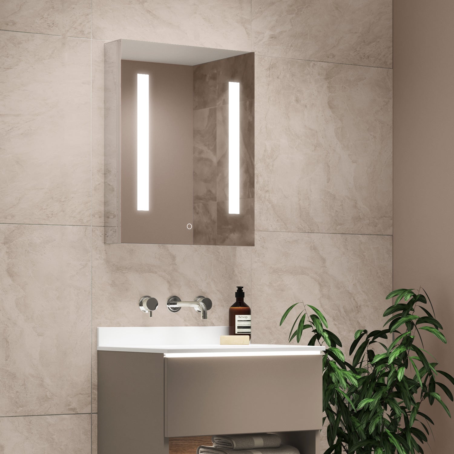Linden Touch 500x650mm LED Bathroom Cabinet