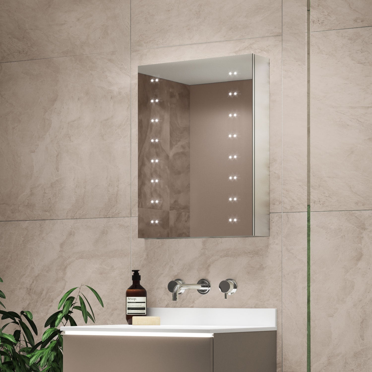 Hollis 450x600mm LED Bathroom Mirror Cabinet