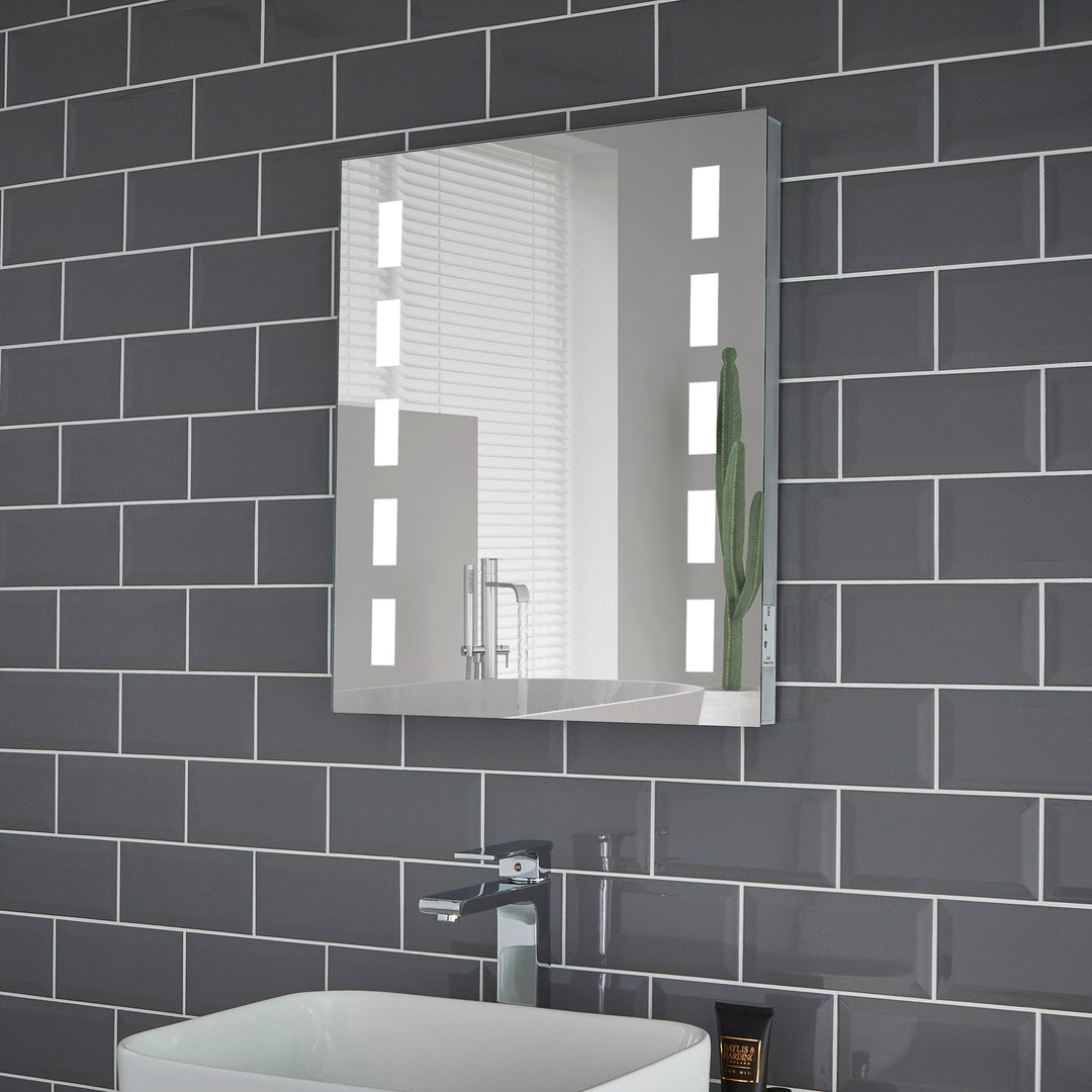 Bathroom Mirror with Shaver Socket Shaver Mirror Pebble Grey