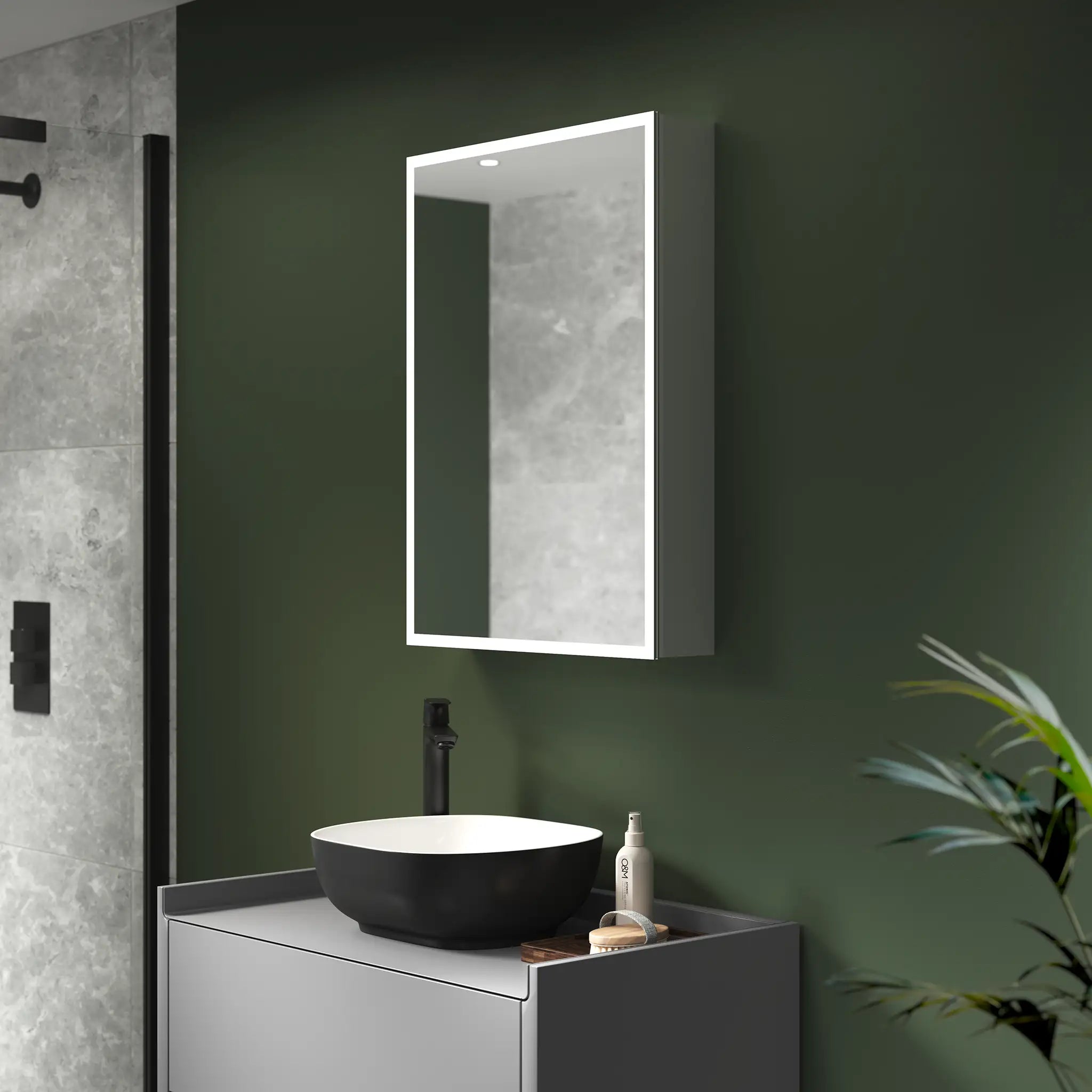 Marcel LED Bathroom Mirror Cabinet #size_500mm-x-700mm