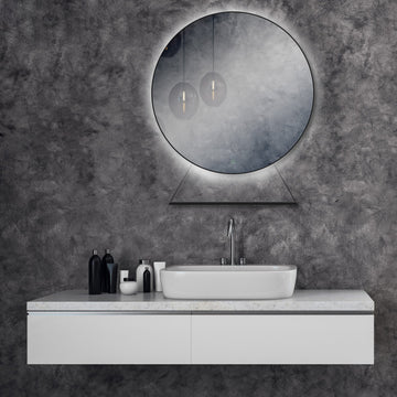 Helsinki Black LED Mirror