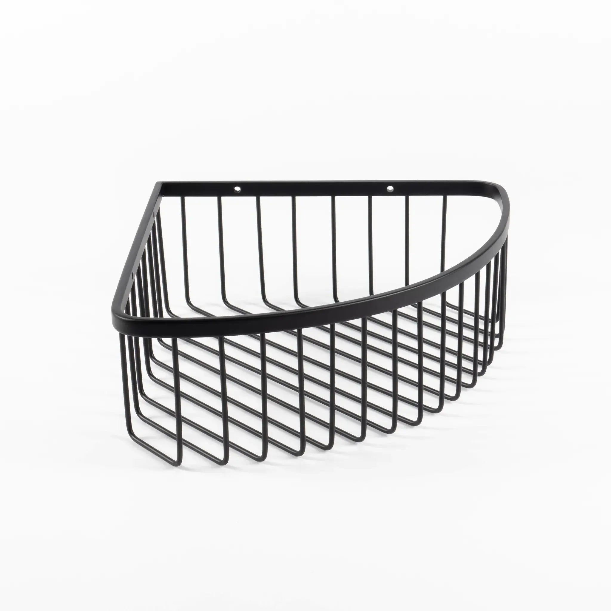 Elemental Corner Shower Basket #colour_matt-black