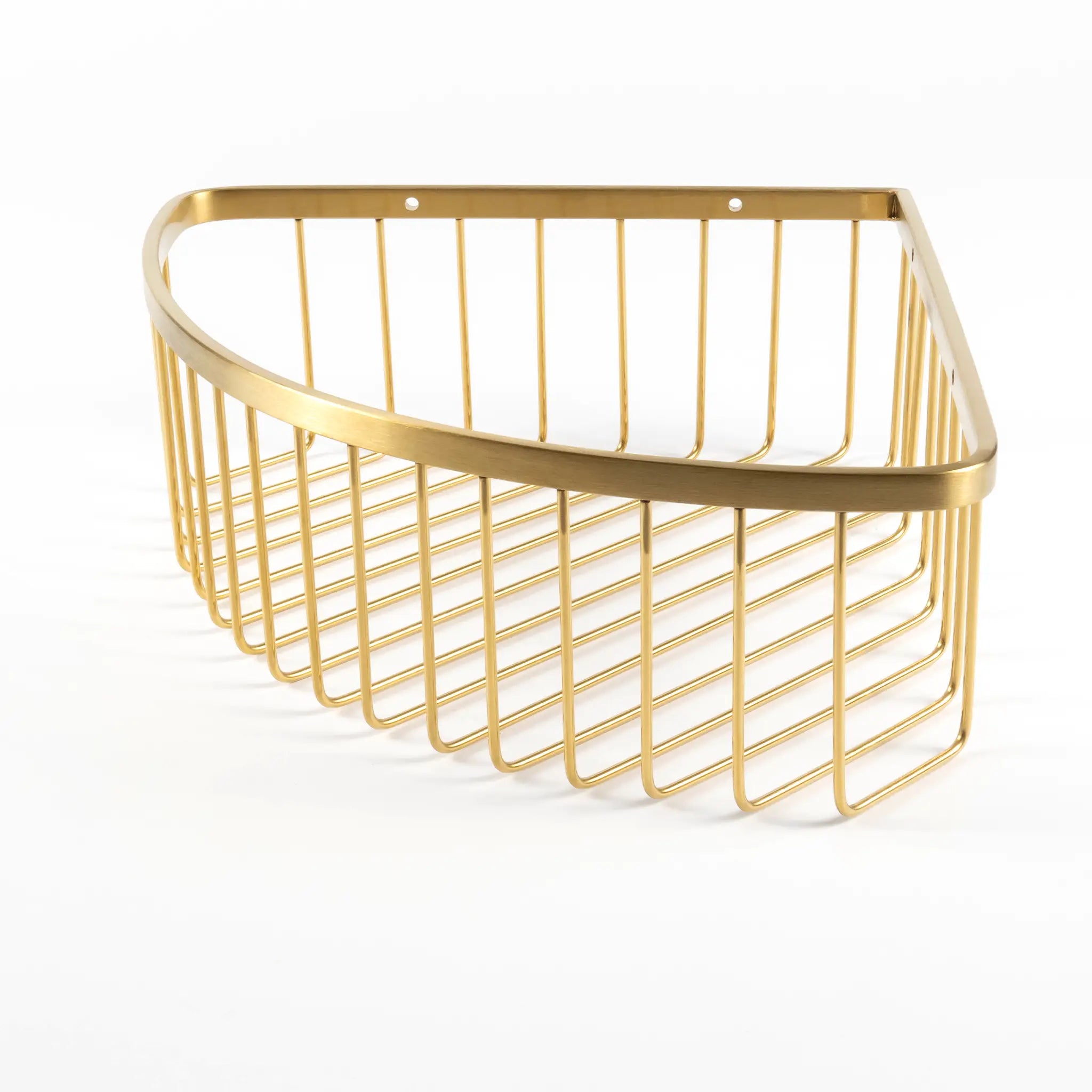 Elemental Corner Shower Basket #colour_brass