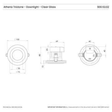 Athena Glass Bezel IP65 Downlight #colour_clear-glass