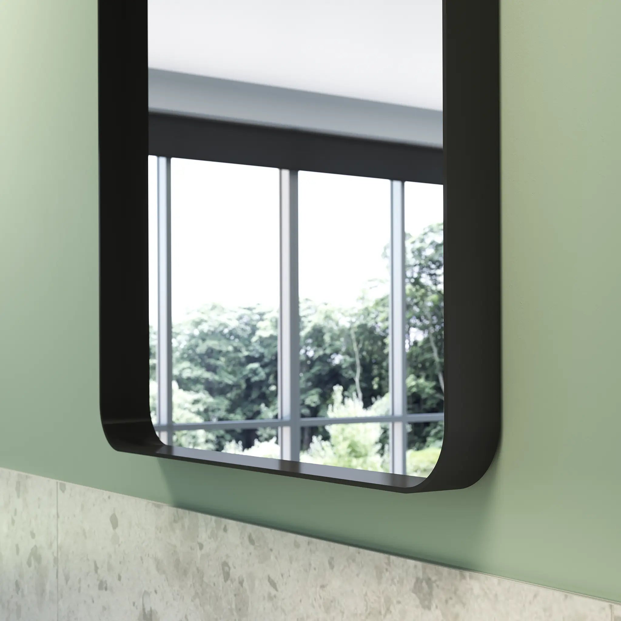 Onyx Deep Frame Mirror #colour_black