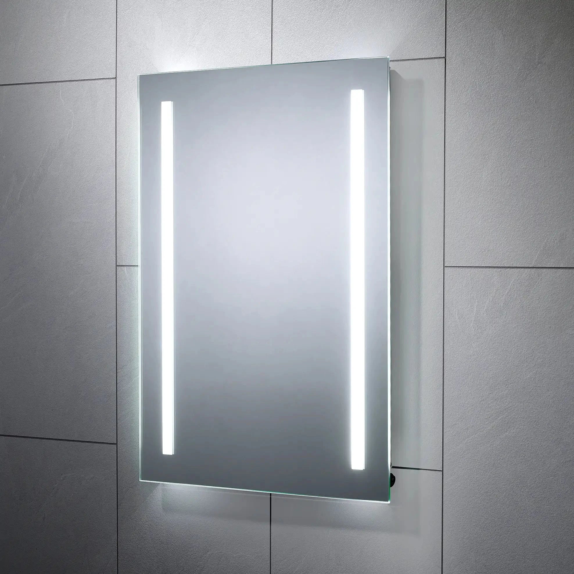 Arlo LED Illuminated Bathroom Mirror | Battery Powered - Pebble Grey
