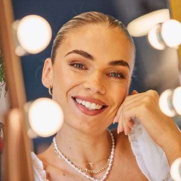 Roxy Hollywood Mirror with LED Lights #colour_champagne