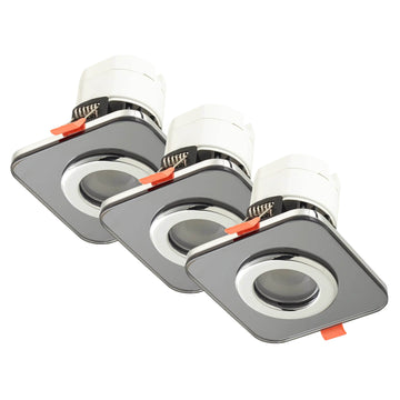 Asteria Glass Bezel IP65 Downlight #colour_smoked-glass