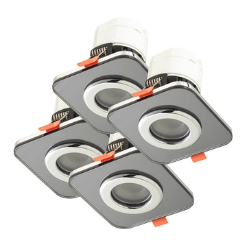 Asteria Glass Bezel IP65 Downlight #colour_smoked-glass