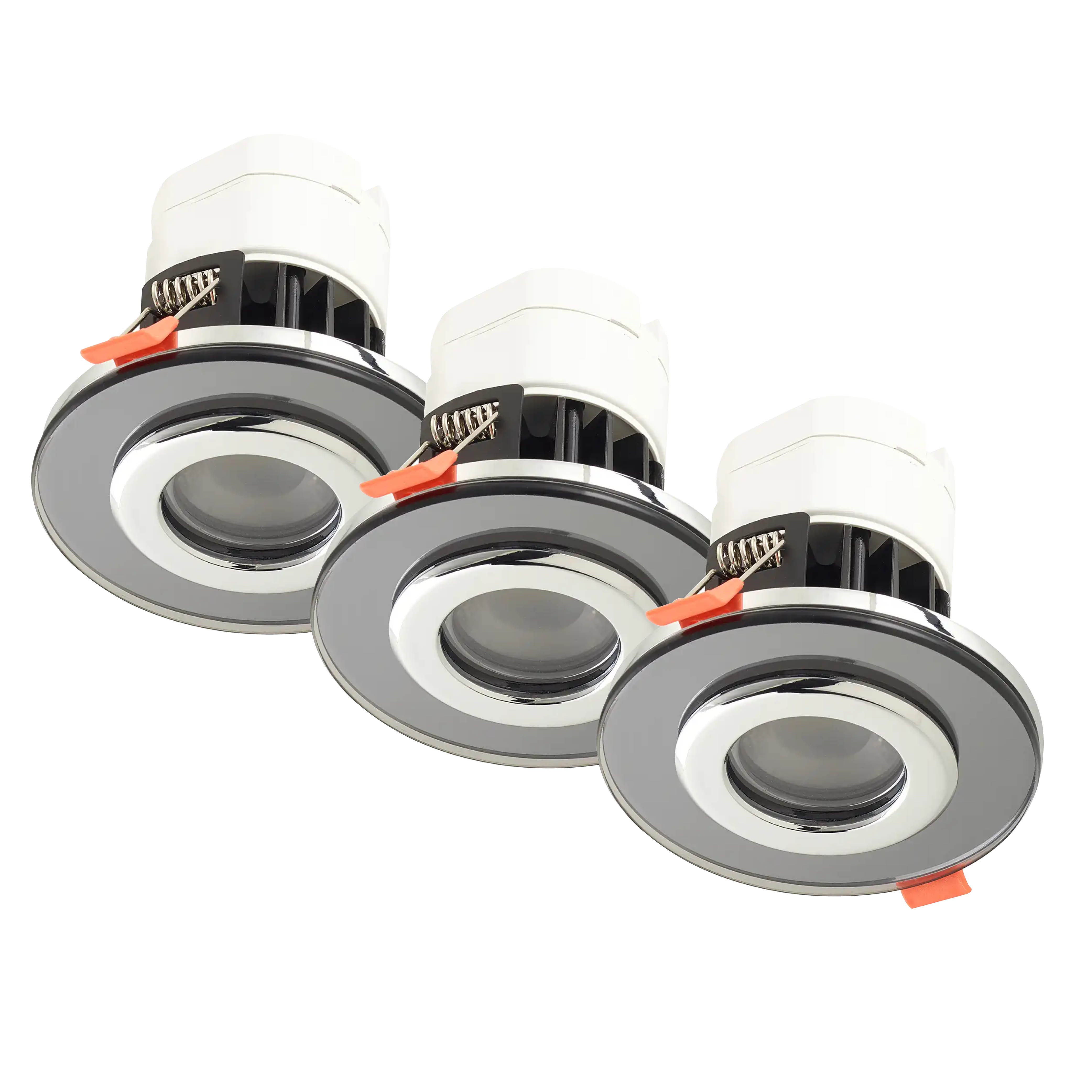 Athena Glass Bezel IP65 Downlight #colour_smoked-glass