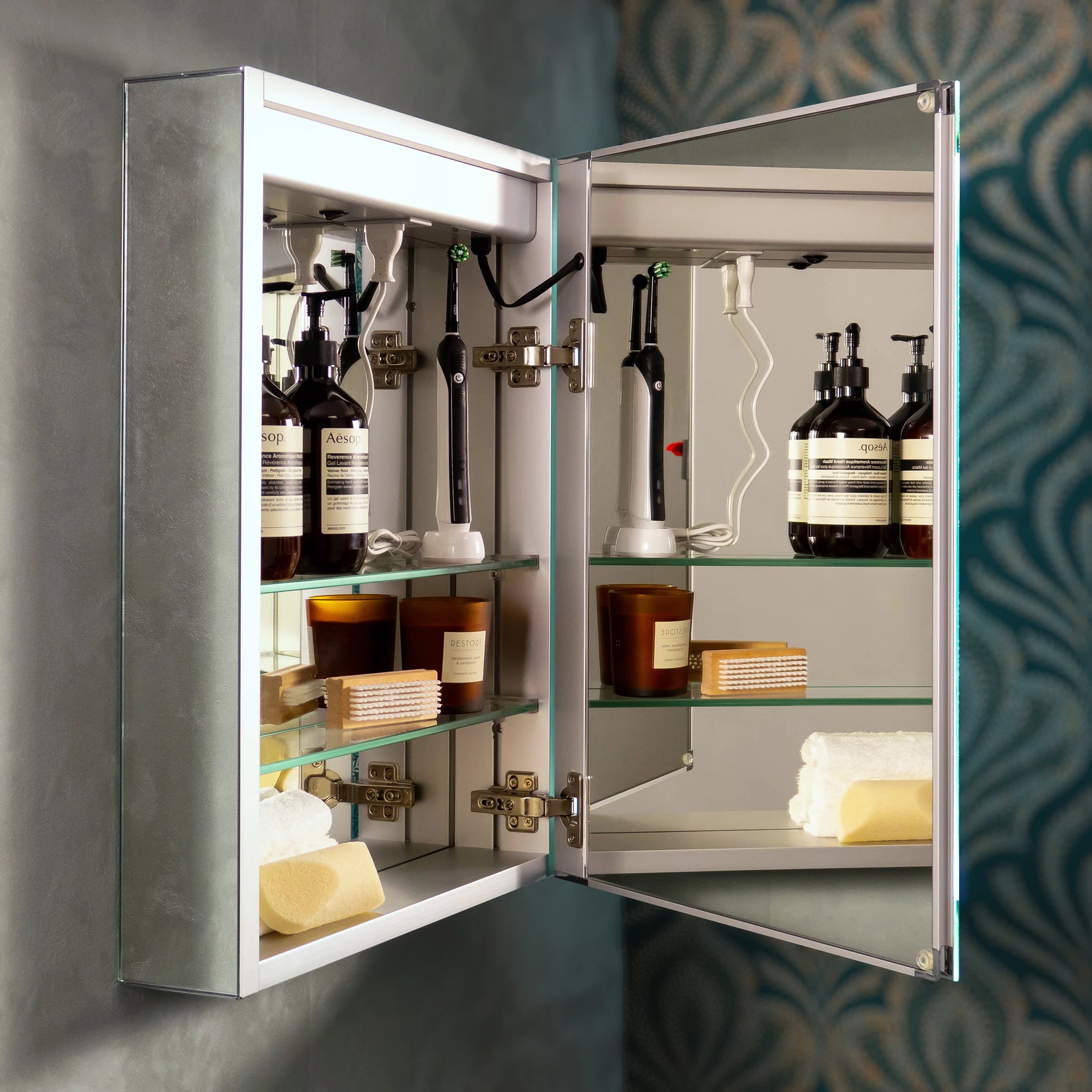 Atlanta LED Bathroom Mirror Cabinet #size_450mm-x-600mm