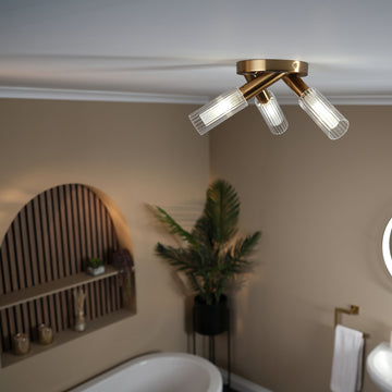 Aulos Trio Ceiling Light #colour_brass