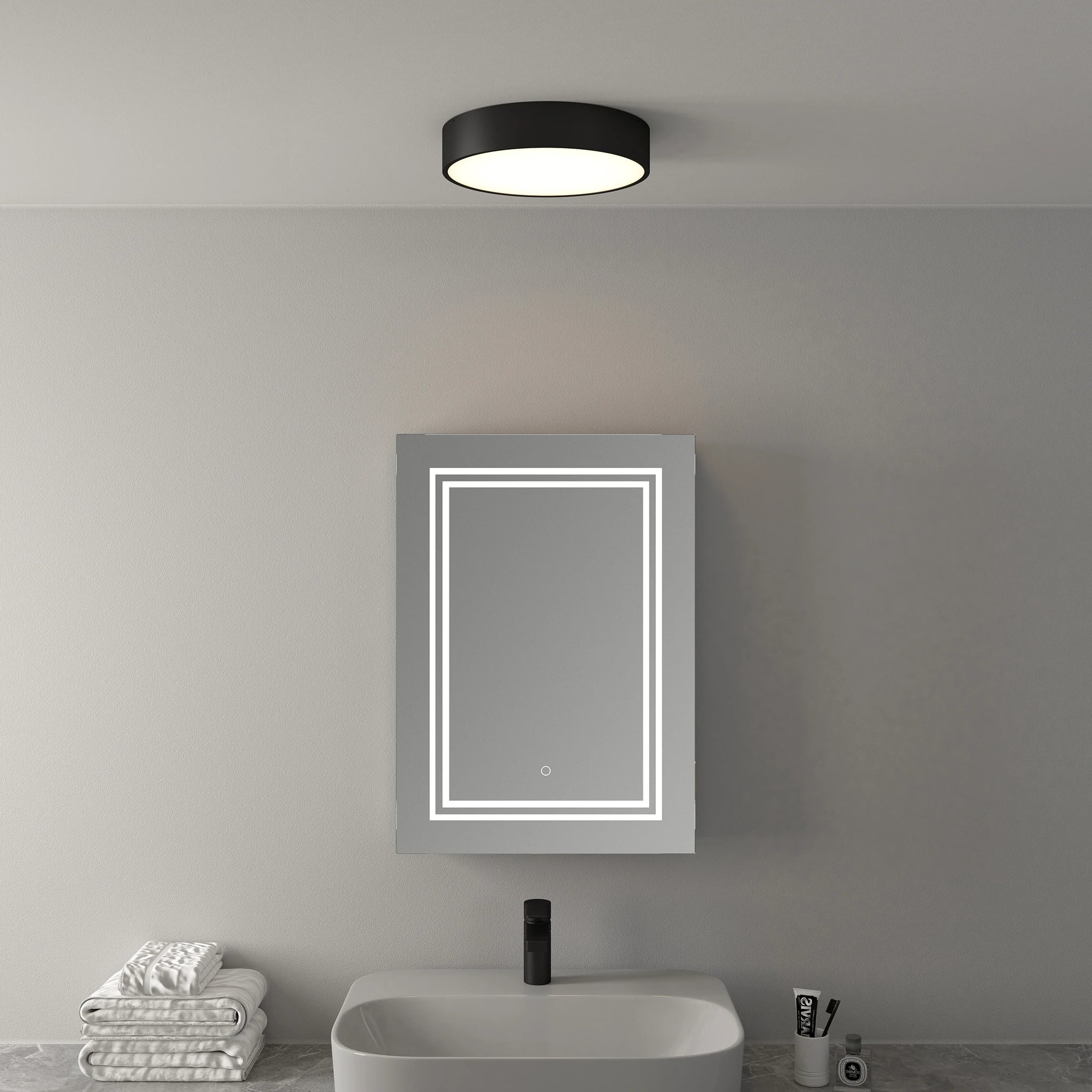 Zenith Round Ceiling Light #colour_black