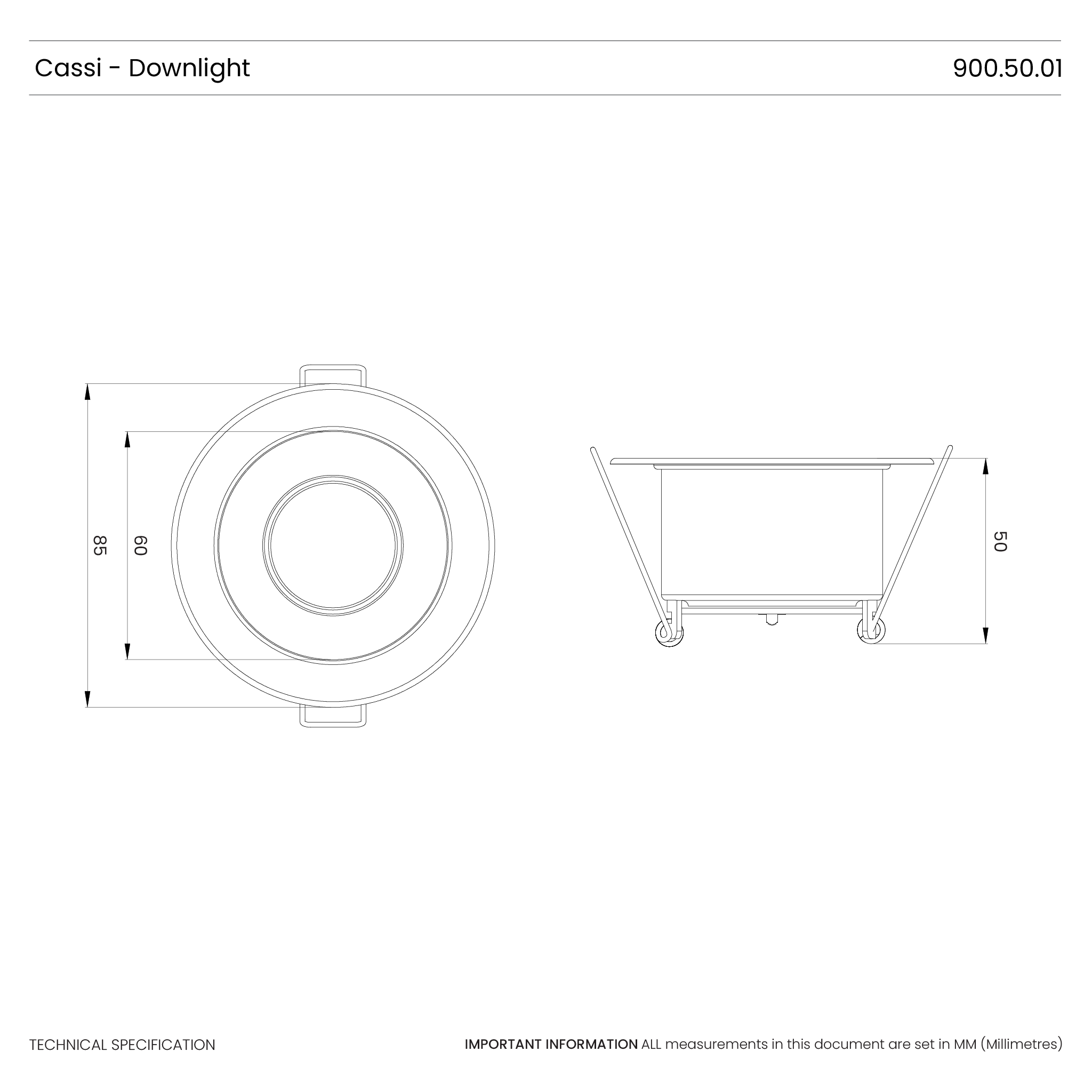 Cassi IP65 Bathroom Downlight #colour_black