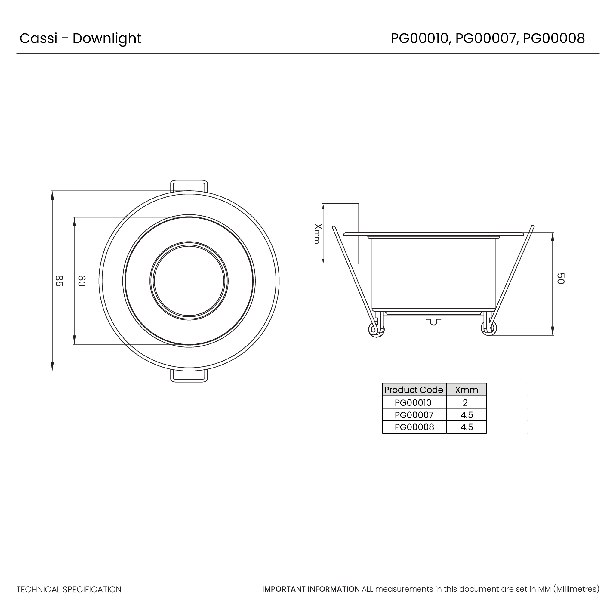 Cassi IP65 Bathroom Downlight #colour_black
