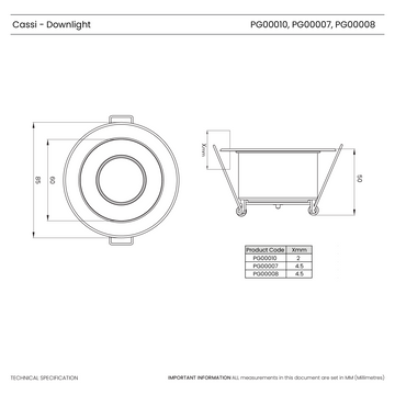 Cassi IP65 Bathroom Downlight #colour_black