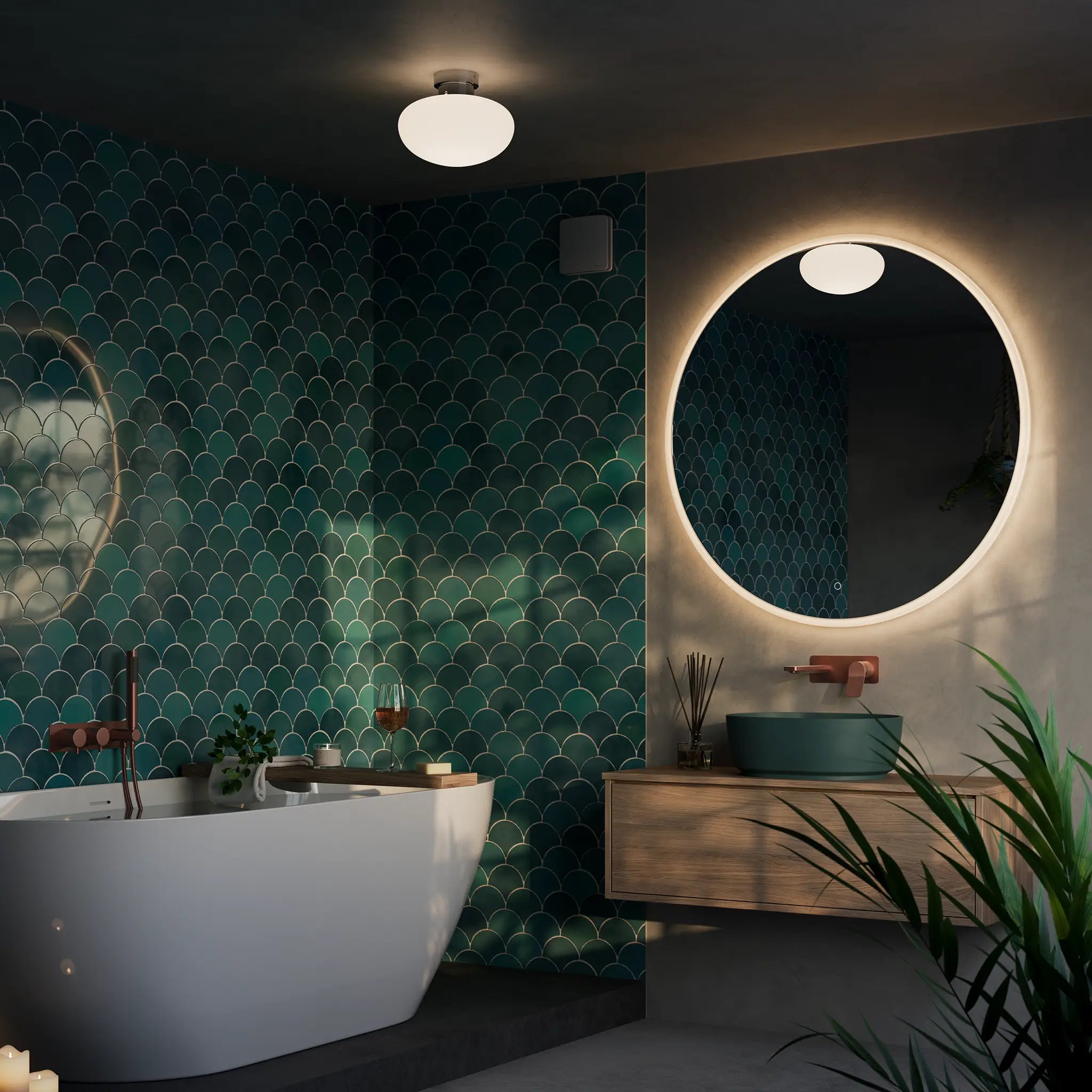 Clarity Round LED Bathroom Mirror #size_1000mm